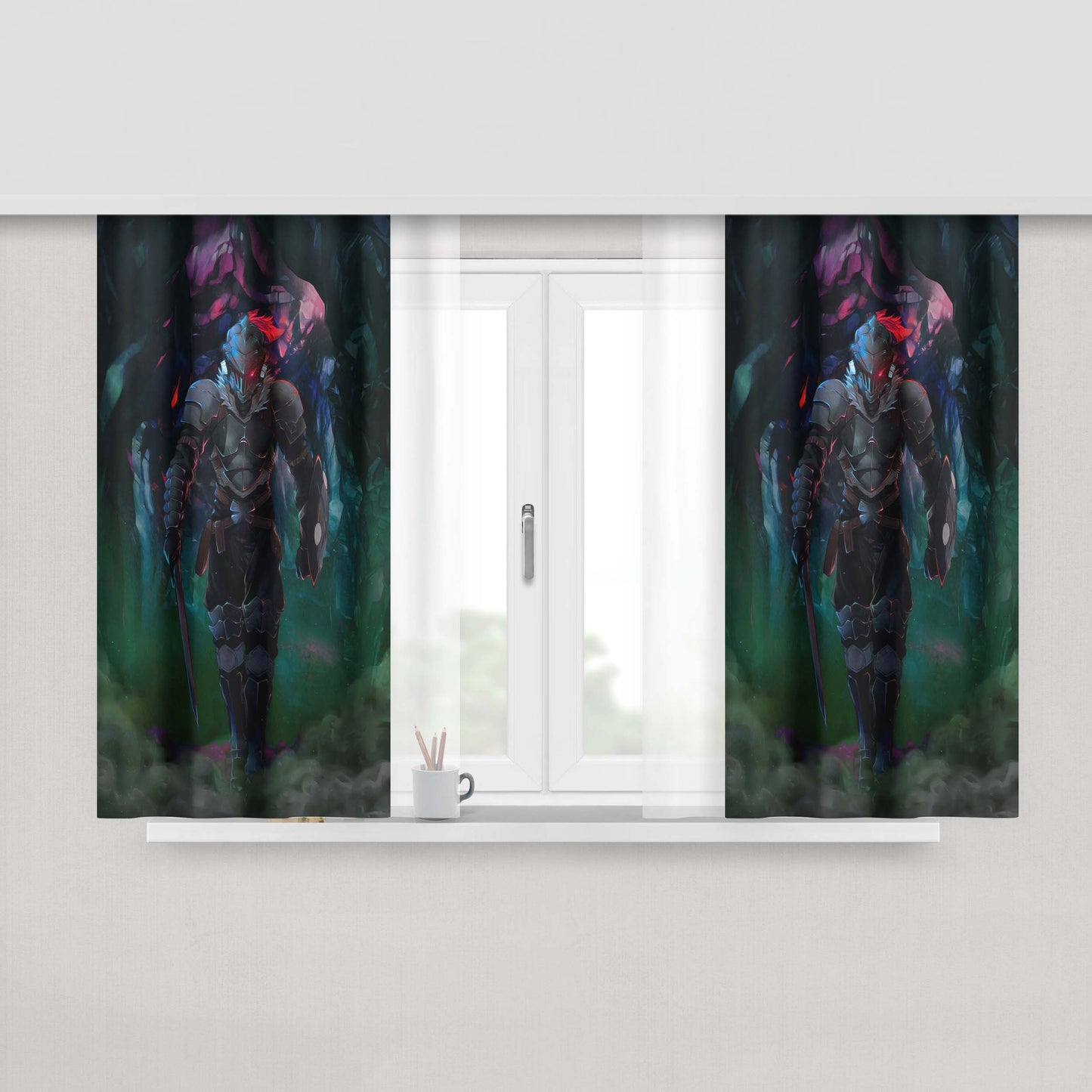 Goblin Slayer Hunting Peach Skin Window Curtains