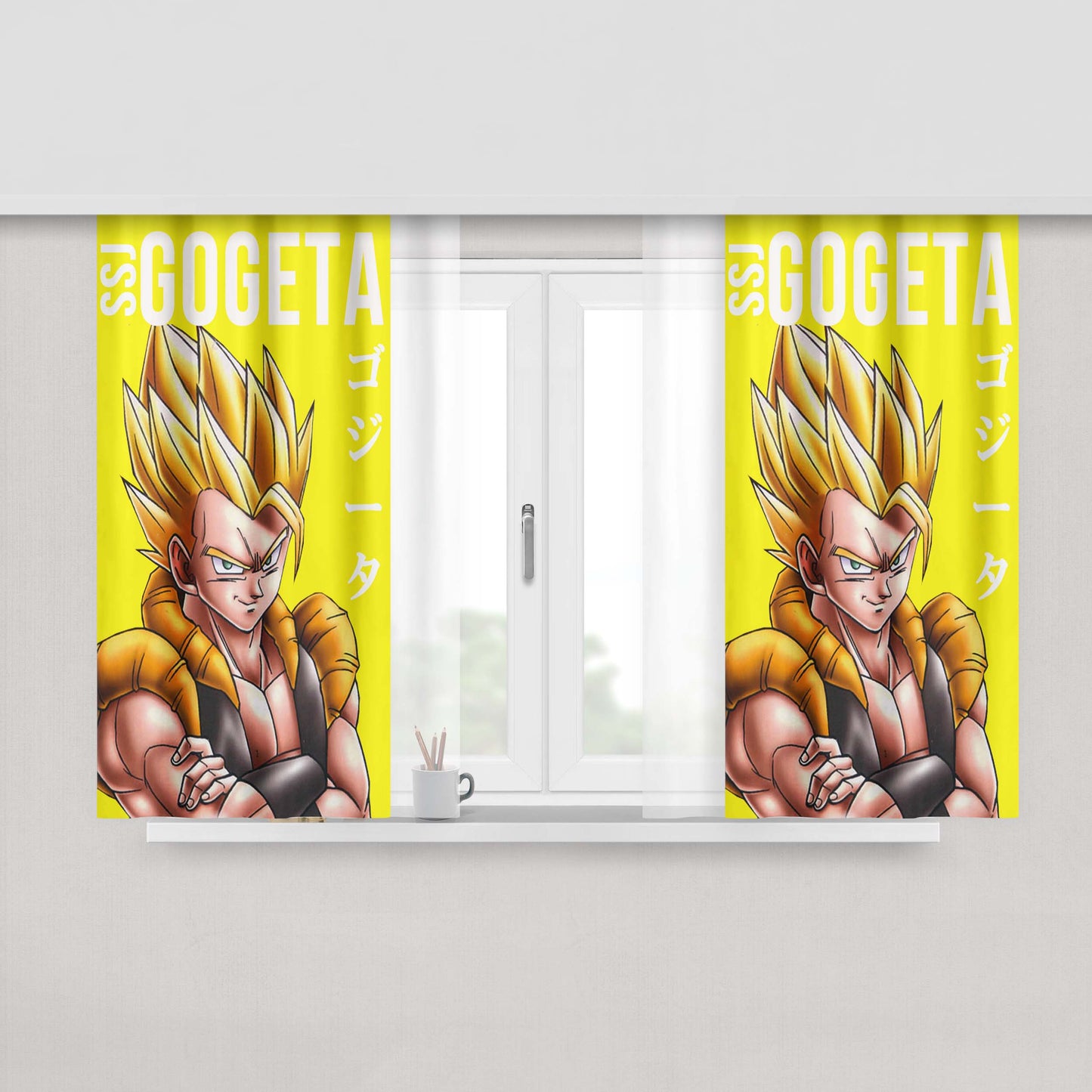 Gogeta Dragon Peach Skin Window Curtains