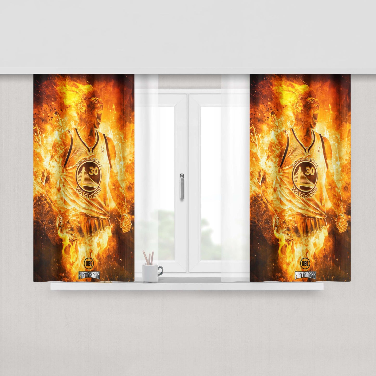 Golden State Warriors Dbc Peach Skin Window Curtains