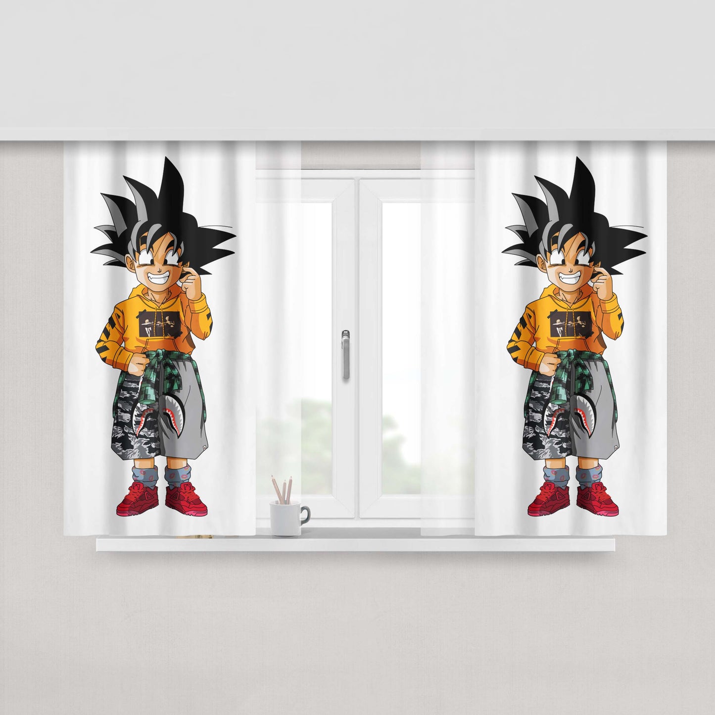 Goten High Beast Peach Skin Window Curtains