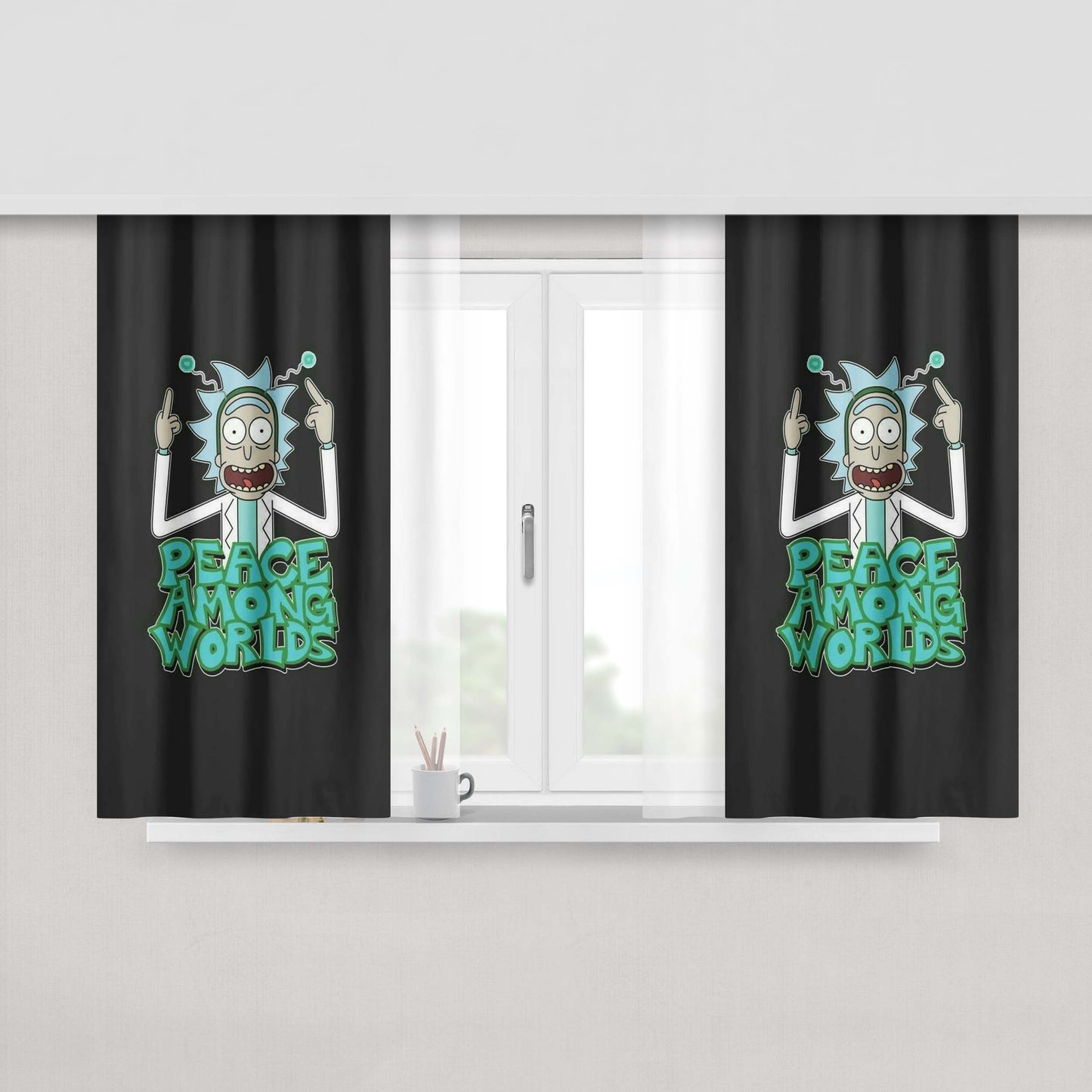 Gotta Love Rick Peach Skin Window Curtains
