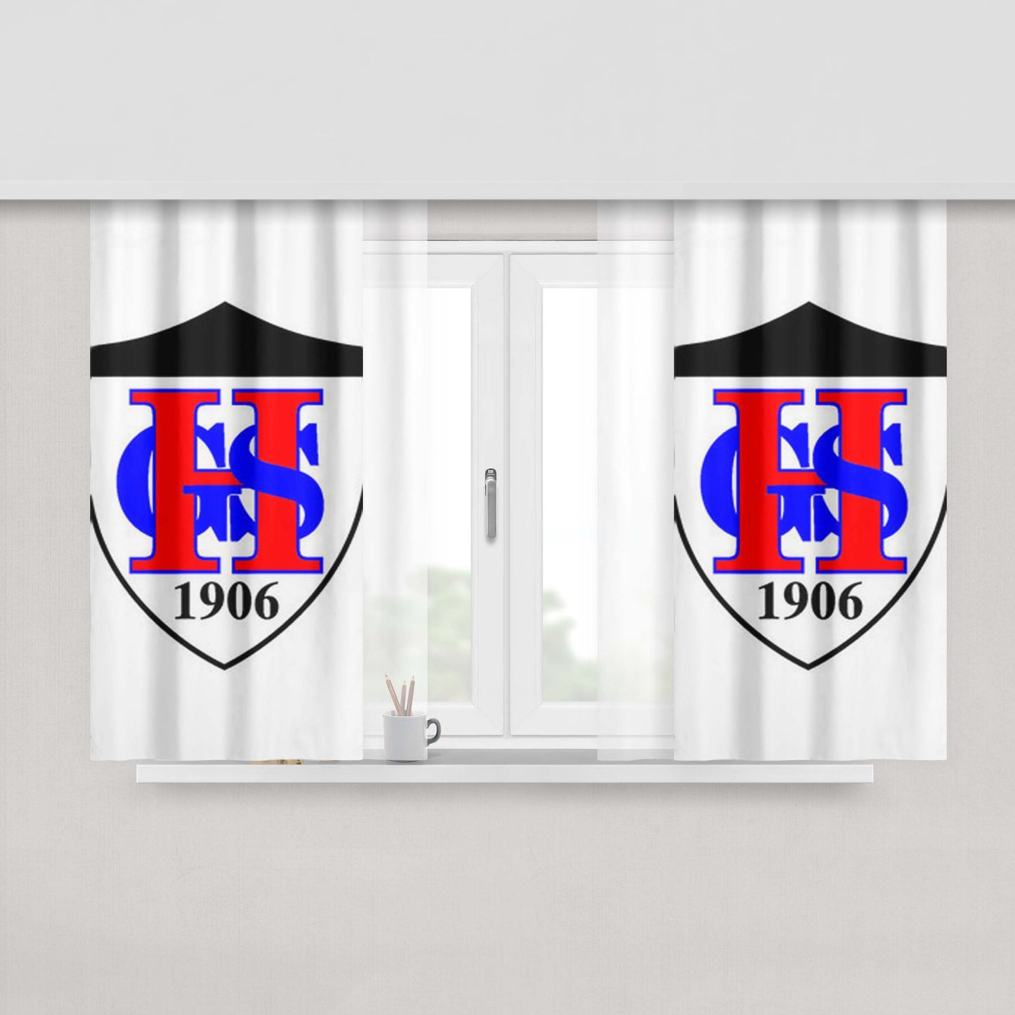 Granite Logo Peach Skin Window Curtains