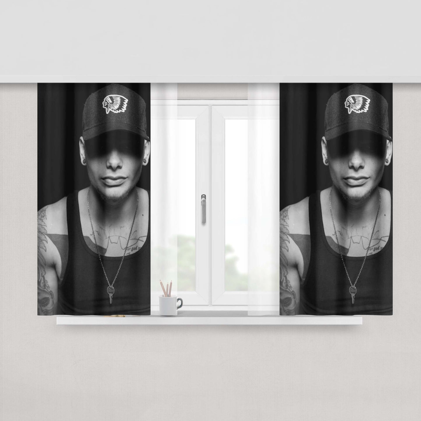 Grayscale Kane Brown Peach Skin Window Curtains