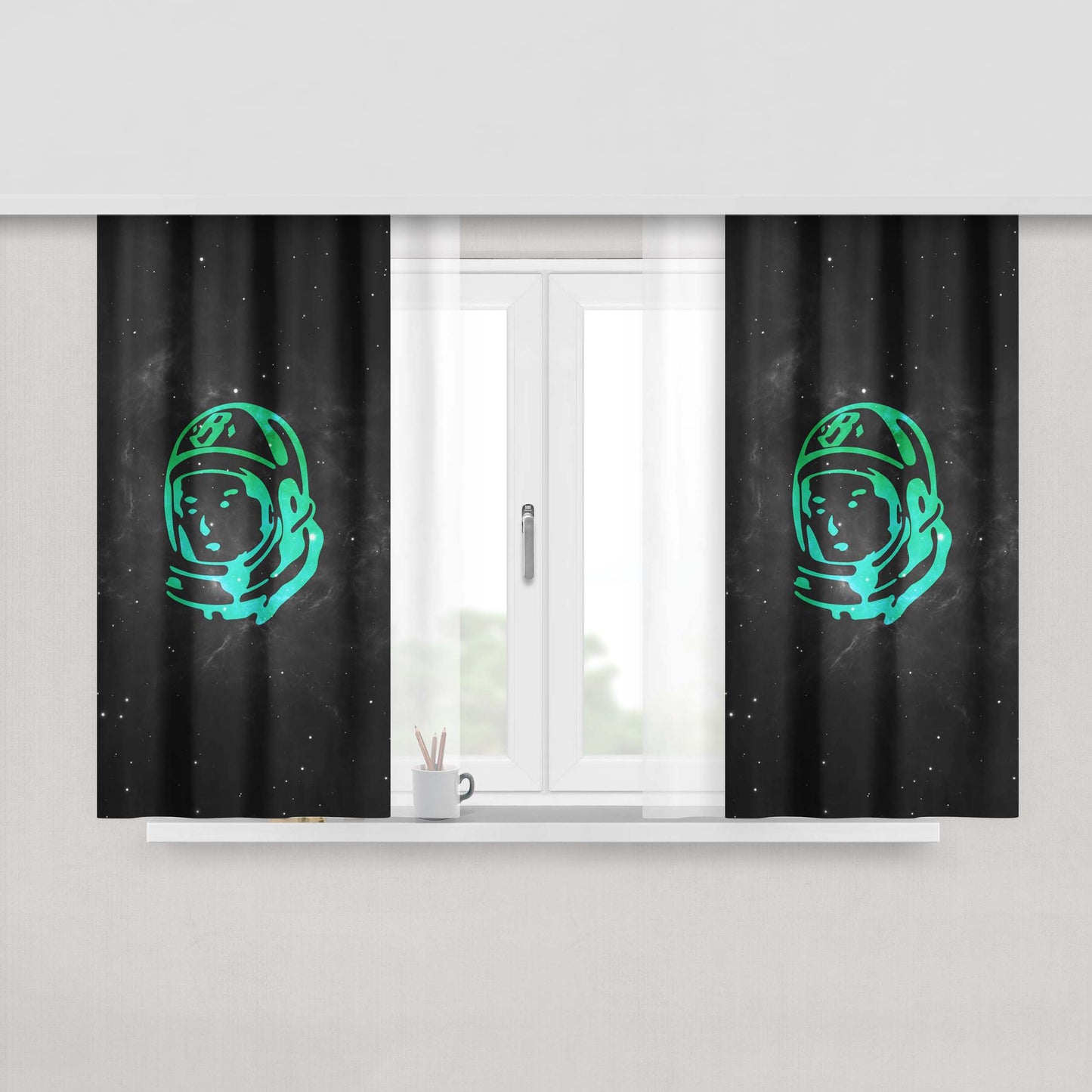 Green Billionaire Boys Club G Peach Skin Window Curtains