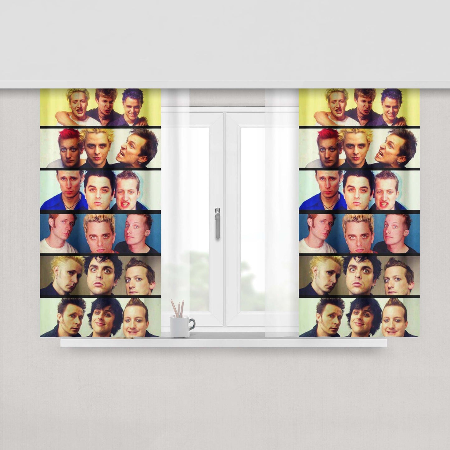 Greenday Logo Peach Skin Window Curtains
