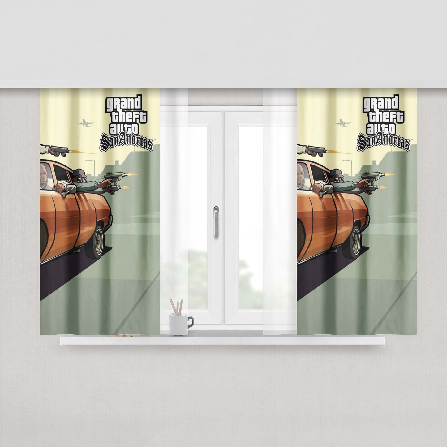 Gta San Andreas Peach Skin Window Curtains