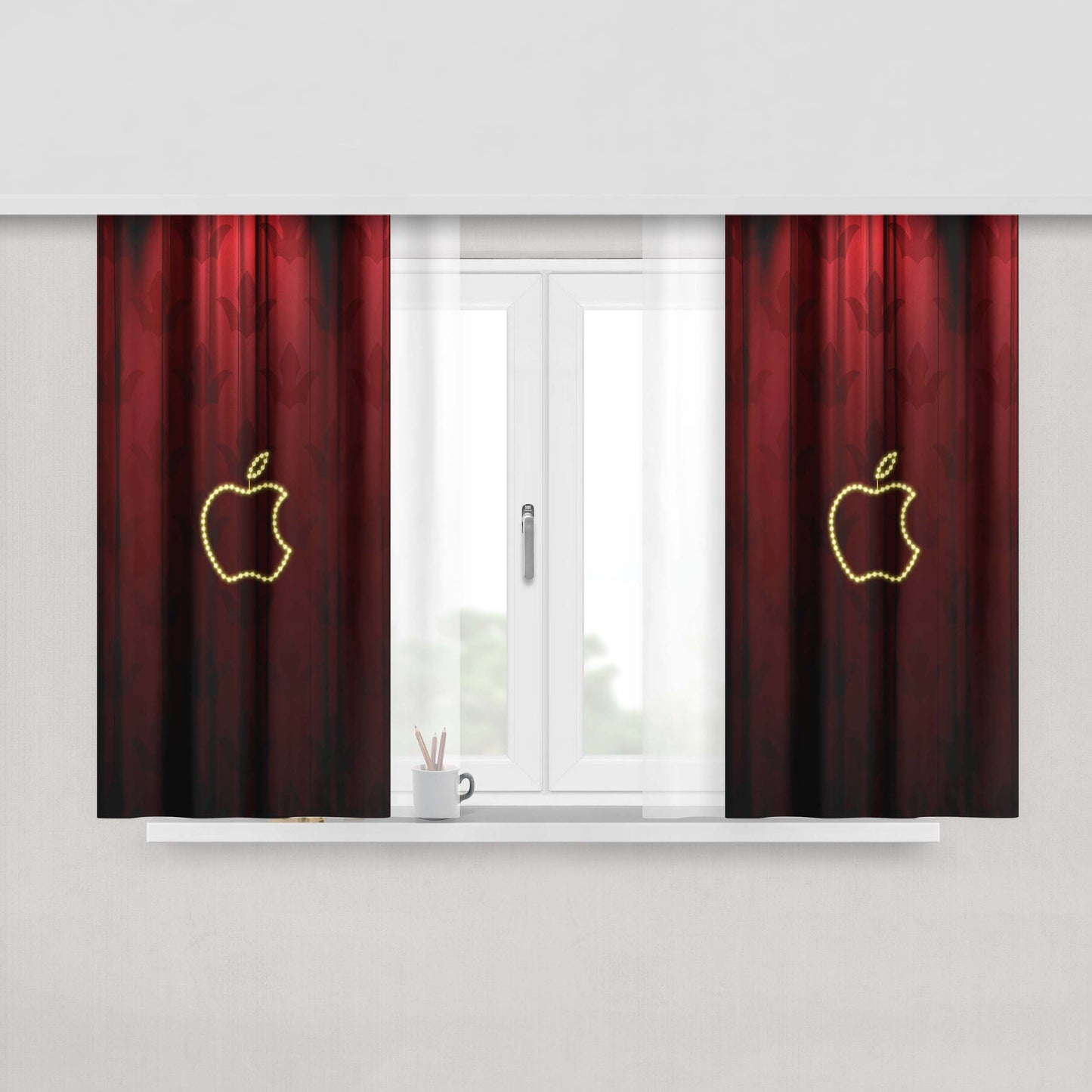 Gyrosigma Apple Fabric Window Curtains