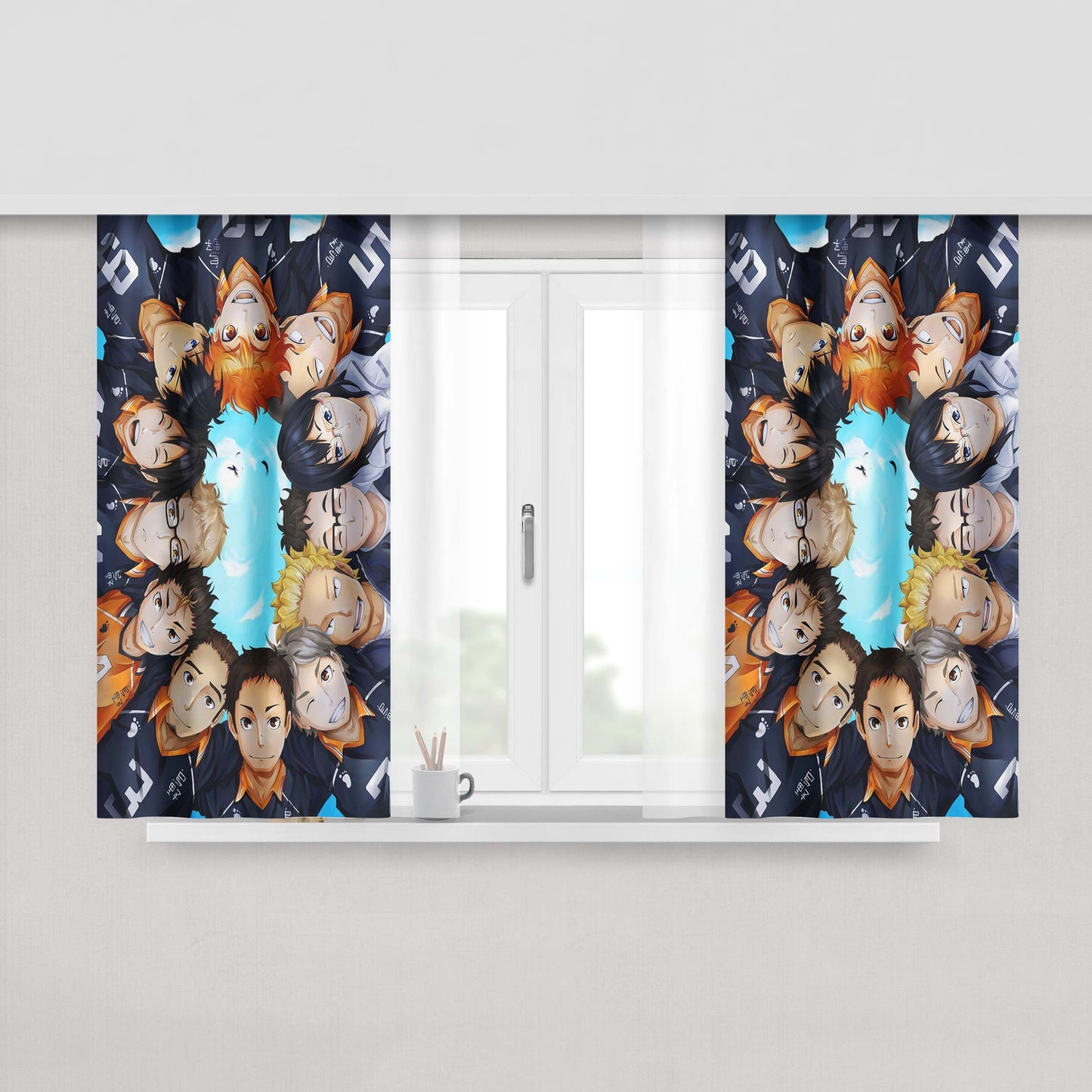 Haikyuu Karasuno Team Player Fabric Window Curtains