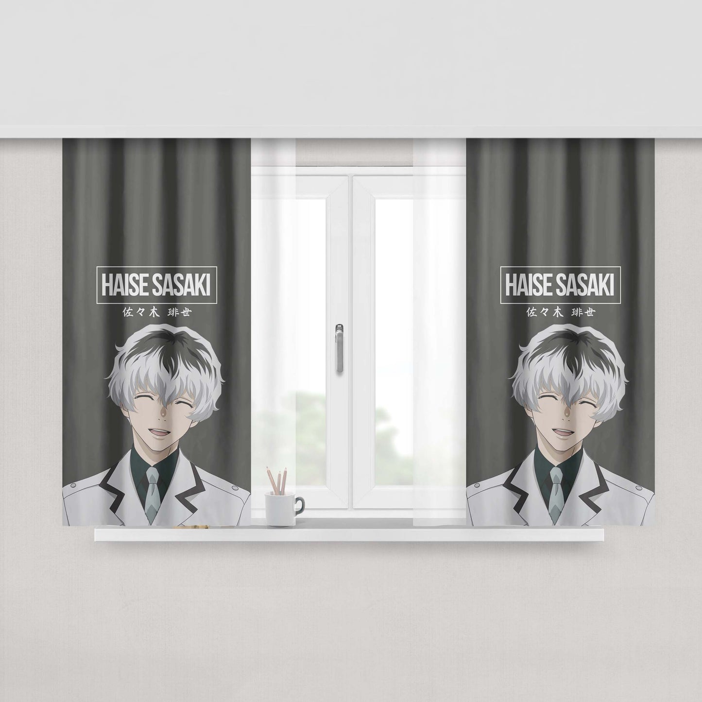 Haise Sasaki Tokyo Ghoul Fabric Window Curtains