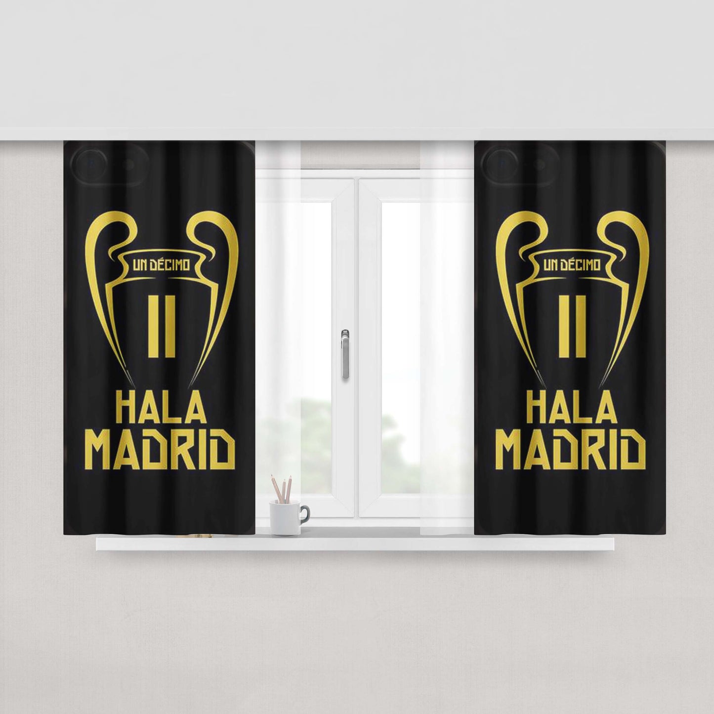 Hala Madrid Champions 11 Fabric Window Curtains