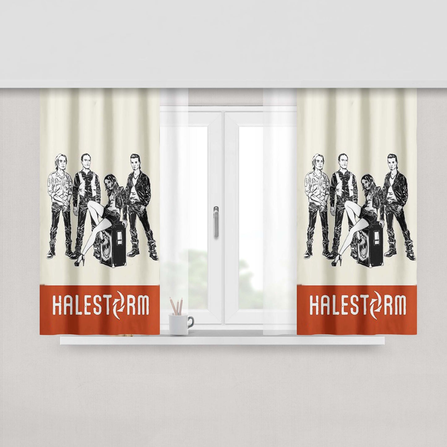 Halestorm Band Cover Album Fabric Window Curtains