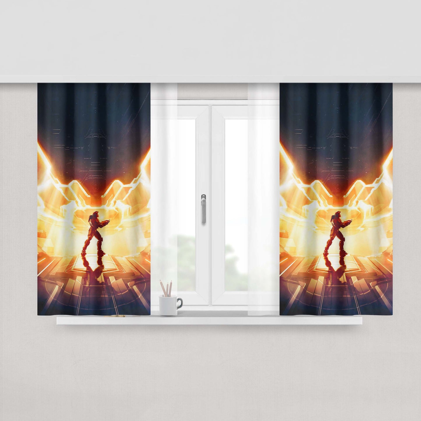 Halo Combat Evolved Awesome Games Fabric Window Curtains
