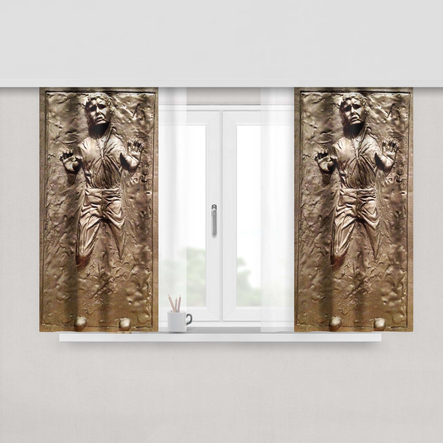 Han Solo Frozen In Carbonite Fabric Window Curtains