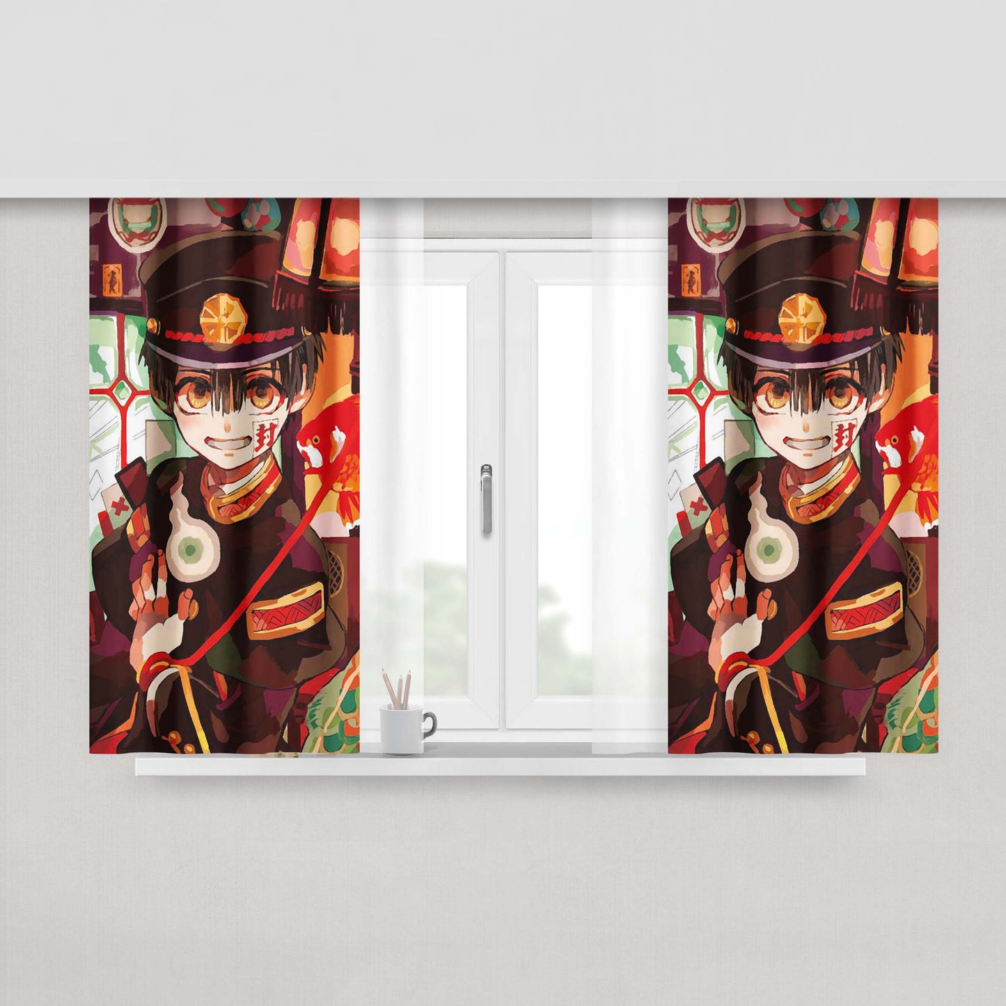 Hanako Kun Kamome Gakuen Ghosts Fabric Window Curtains