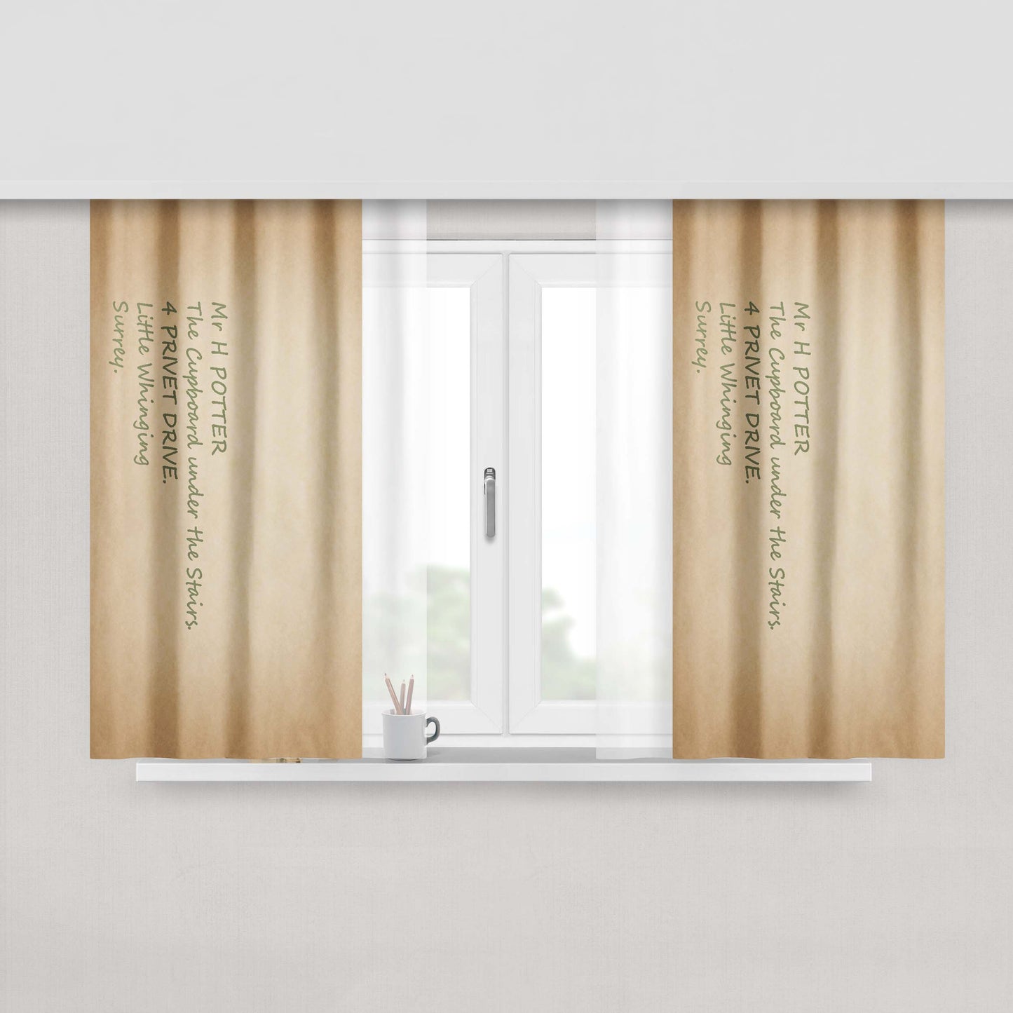 Harry Potter Address Fabric Window Curtains