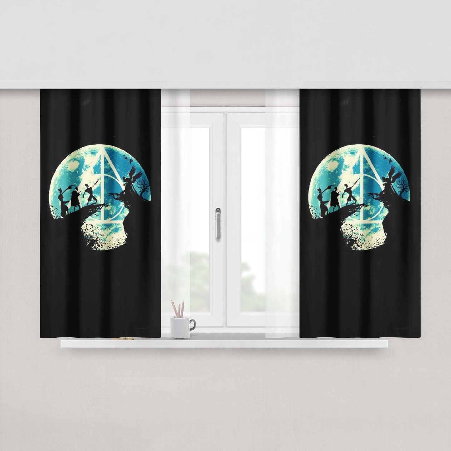 Harry Potter Hogwarts Alumni Griffindor Gift Glasses Fabric Window Curtains