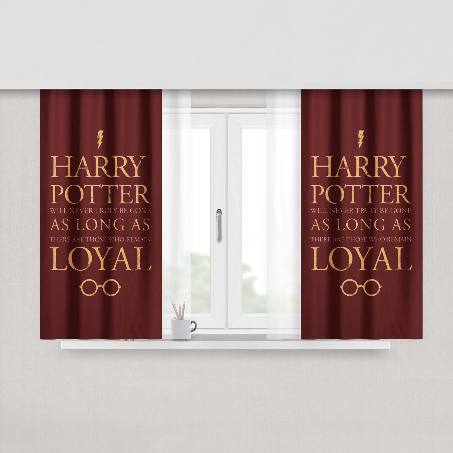 Harry Potter Loyal Fabric Window Curtains