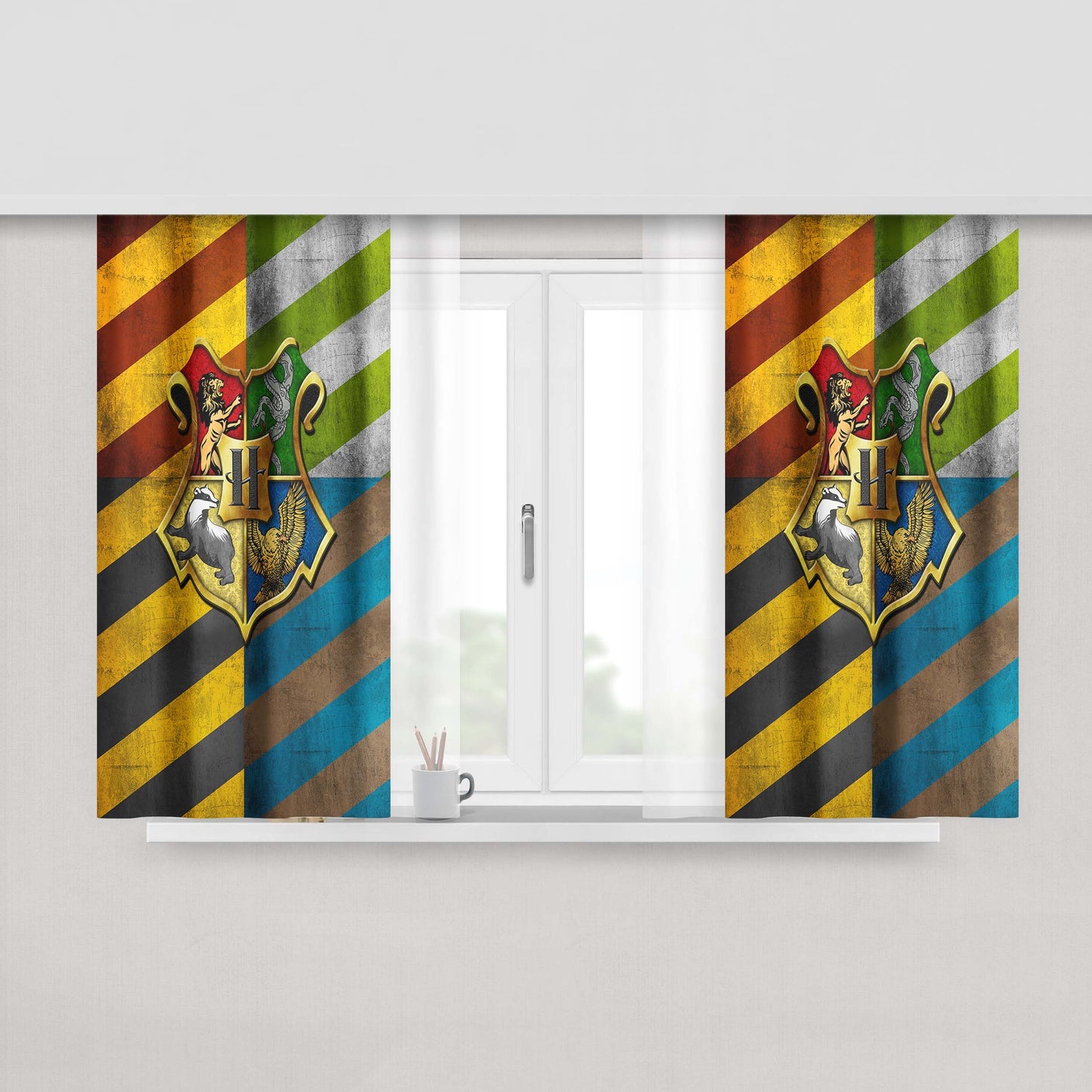 Harry Potter Team Class Fabric Window Curtains