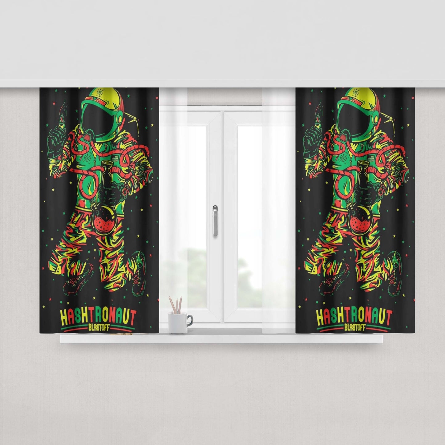 Hashtronaut August Fabric Window Curtains