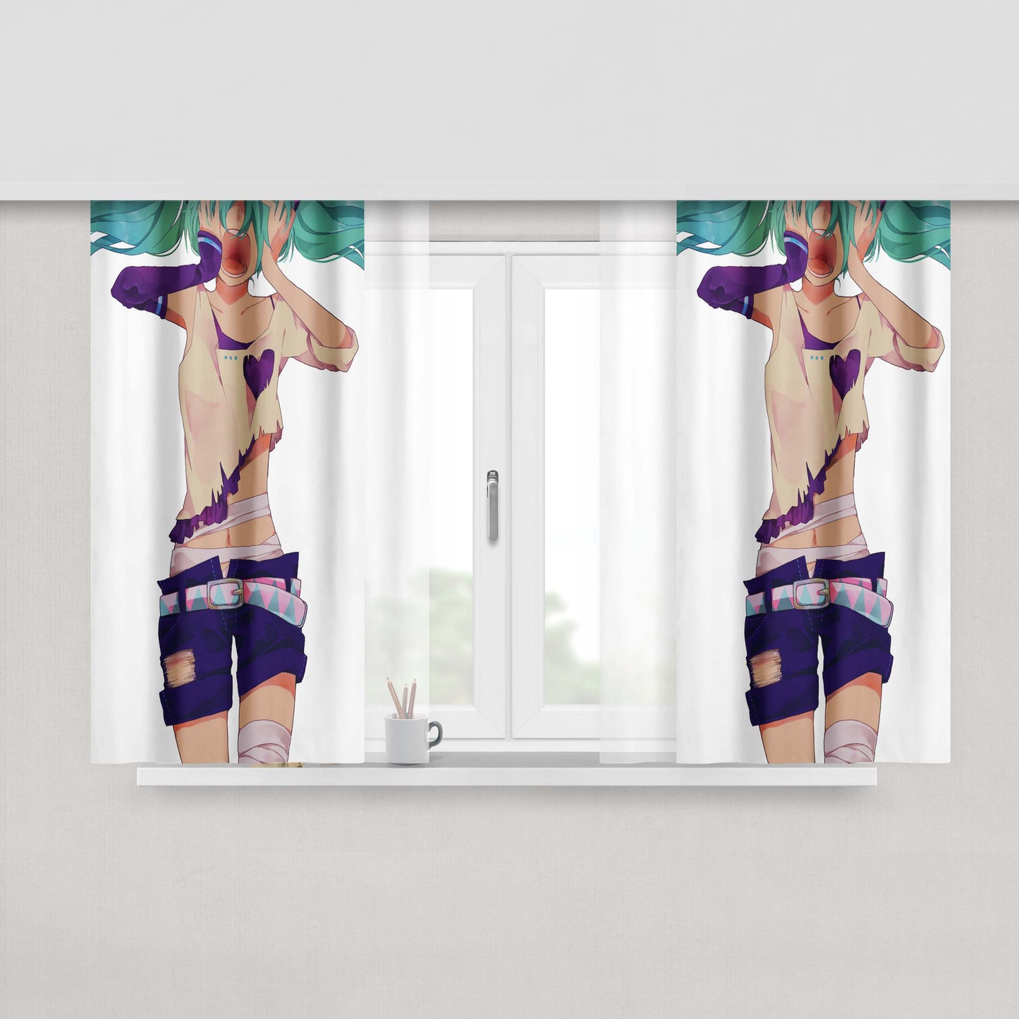 Hatsune Miku Vocaloid Fabric Window Curtains