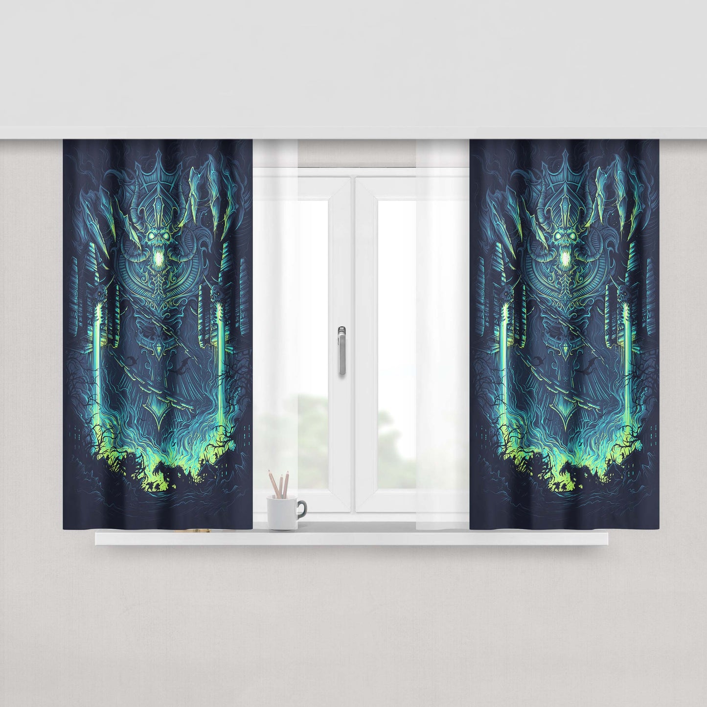 Hearthstone Dan Mum Fabric Window Curtains