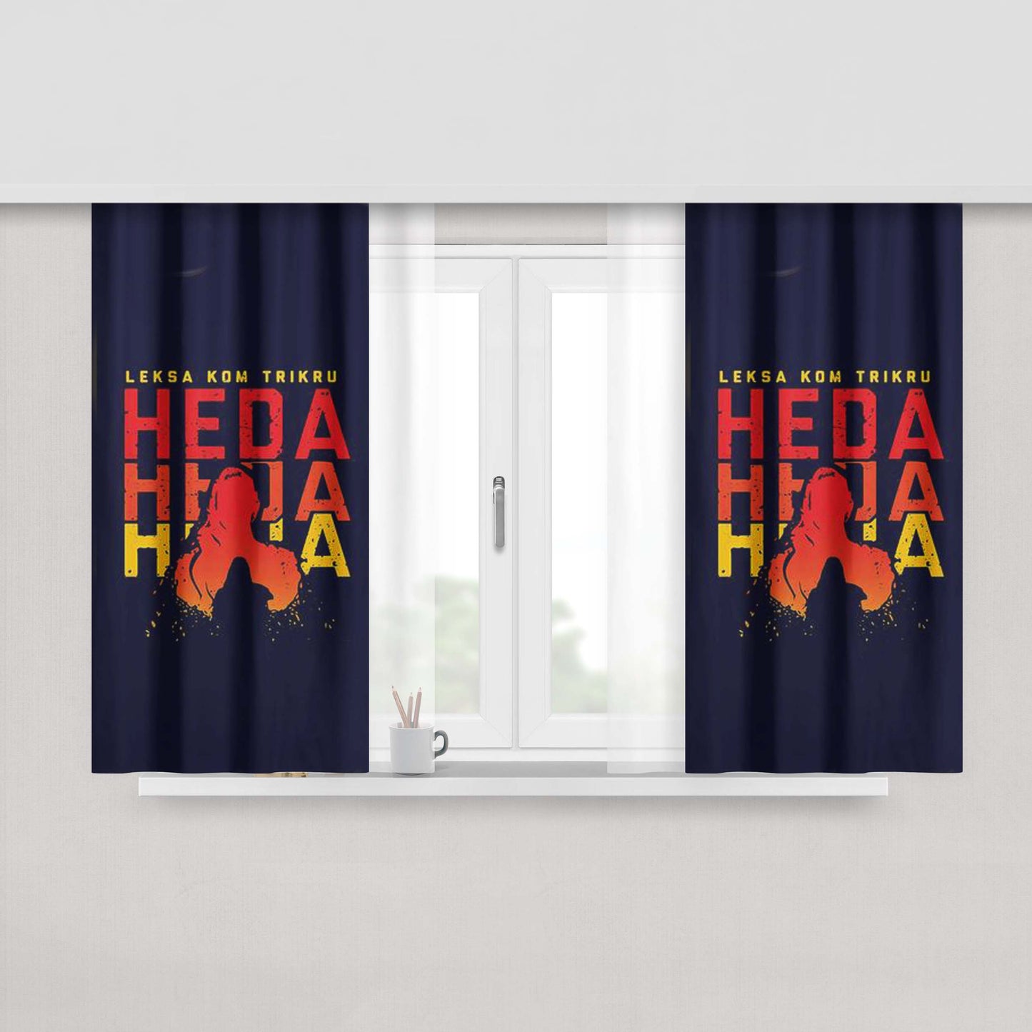 Heda Leksa Kom Trikru Fabric Window Curtains