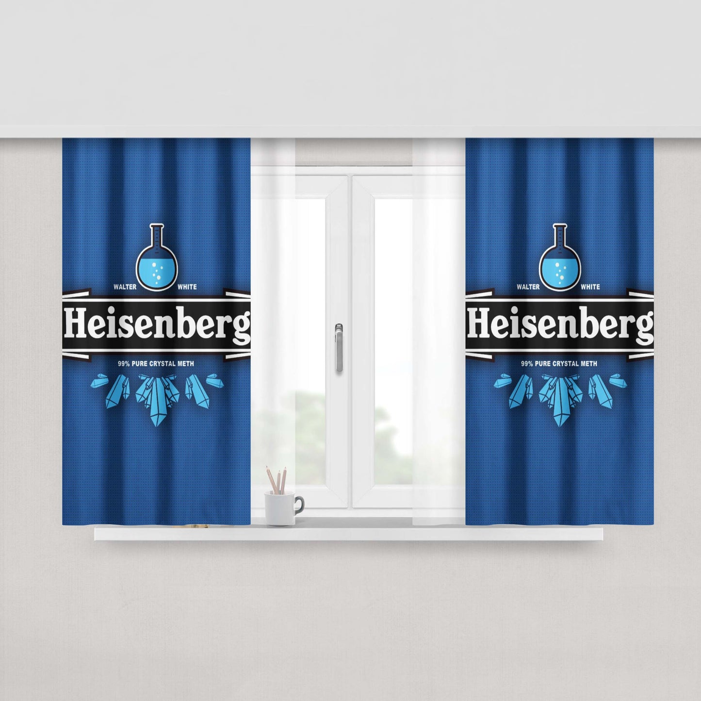 Heisenberg Brand Logo Drink Fabric Window Curtains