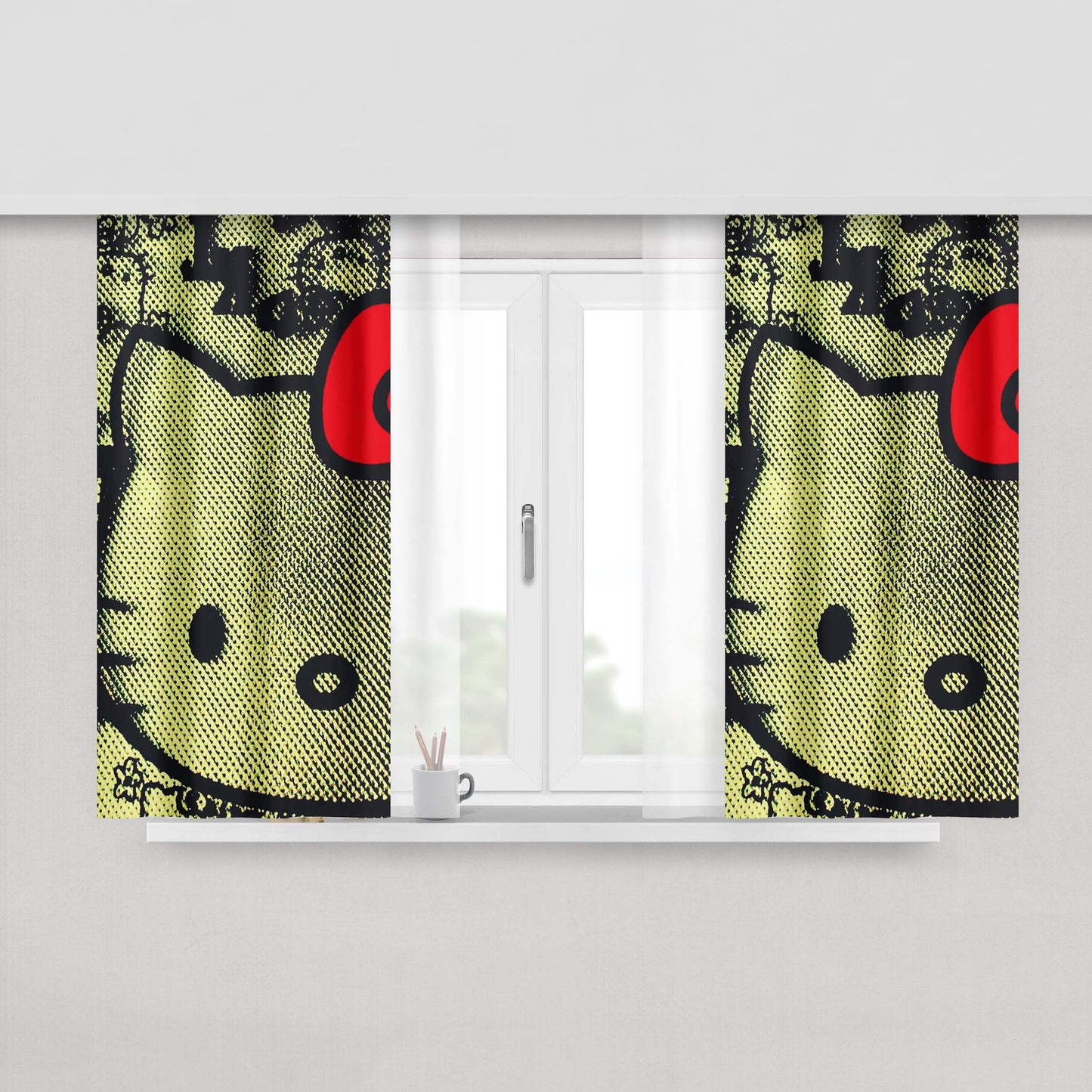 Hello Kitty Fabric Fabric Window Curtains