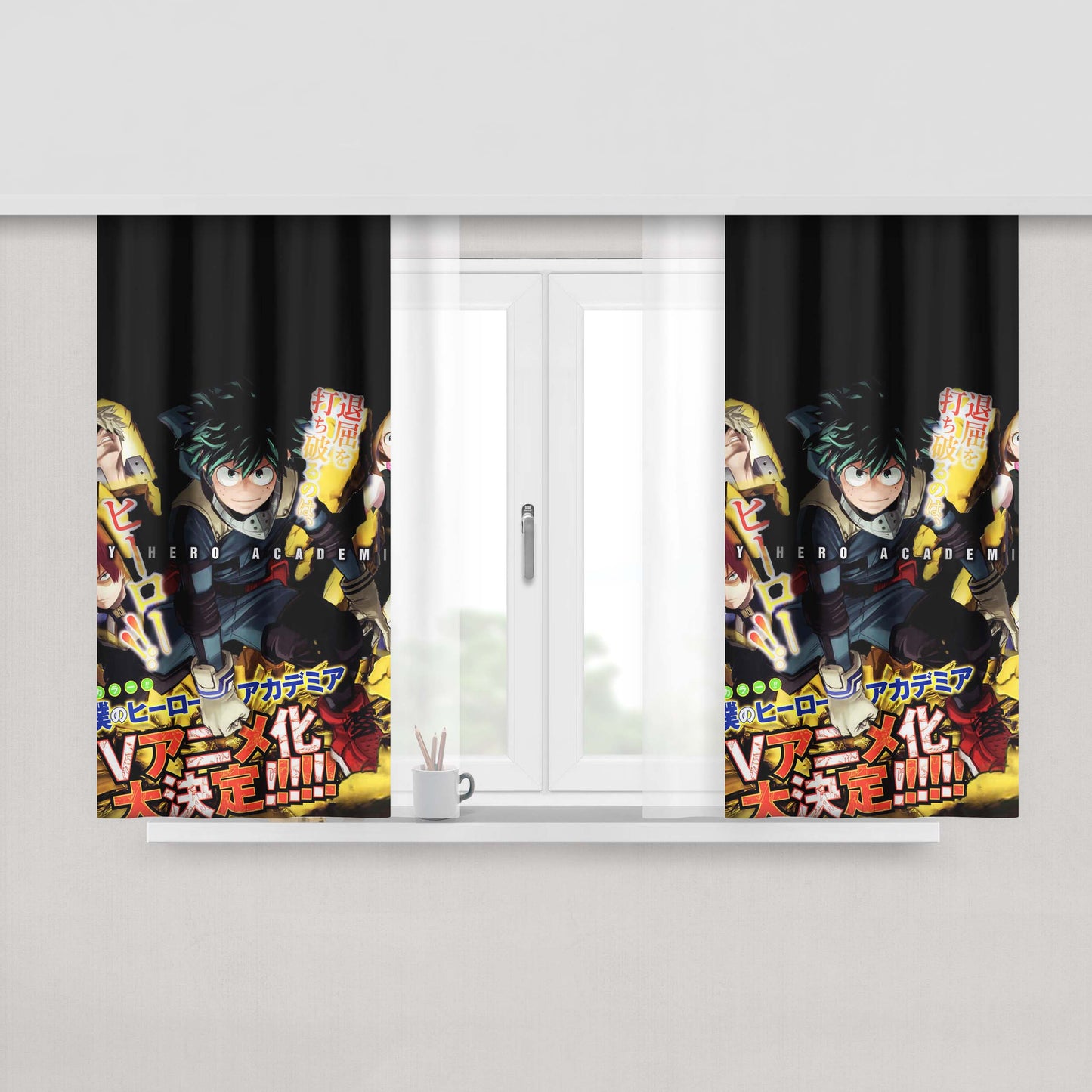 Hero Academy Bokuno Hero Fabric Fabric Window Curtains