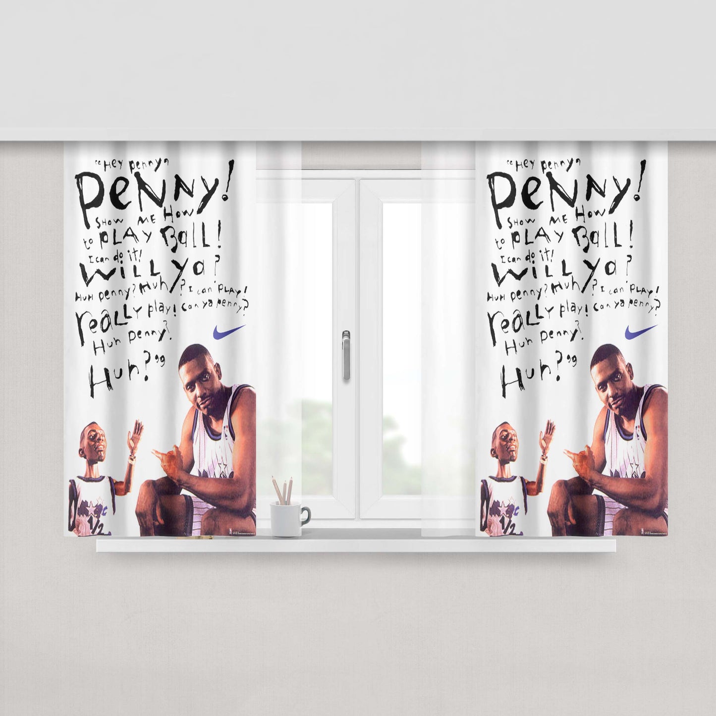 Hey Penny Show Me How To Play Ball Peach Skin Window Curtains