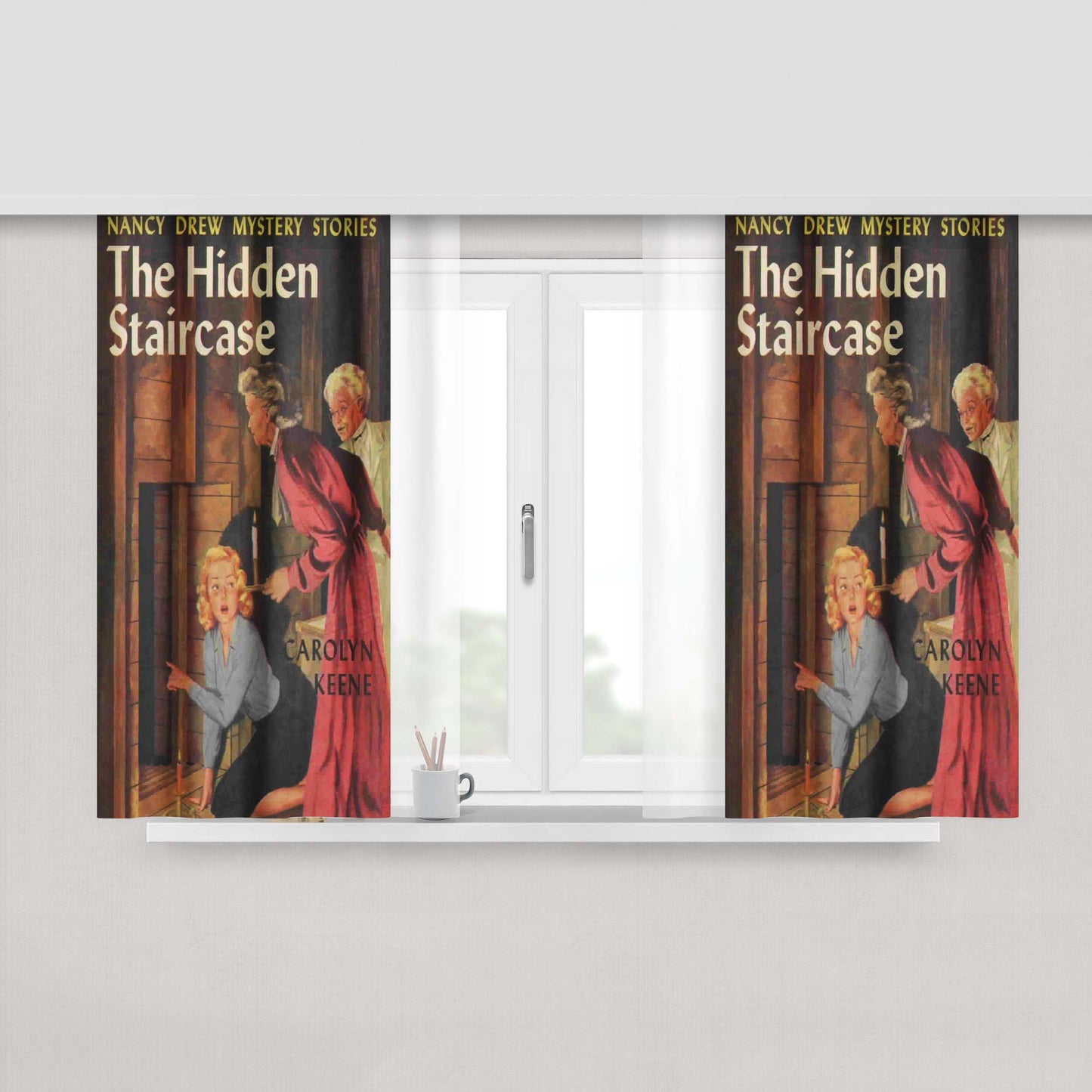 Hidden Staircase Peach Skin Window Curtains