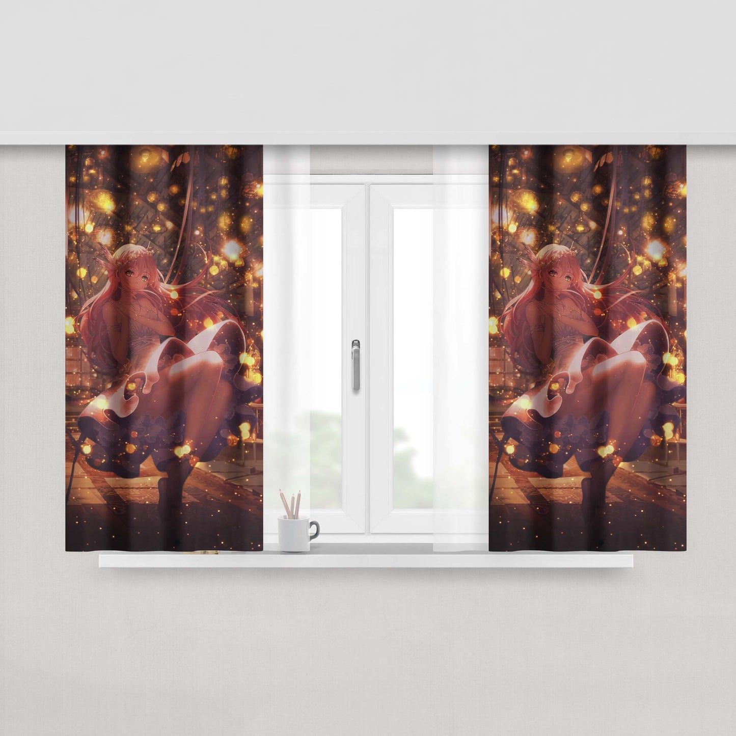 Hikari Peach Skin Window Curtains