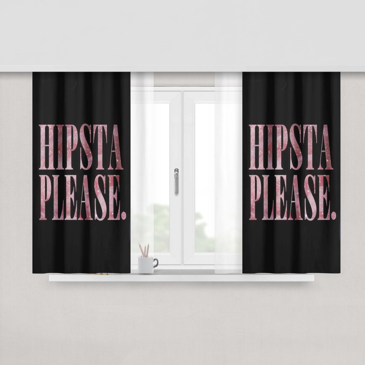Hipsta Please Peach Skin Window Curtains