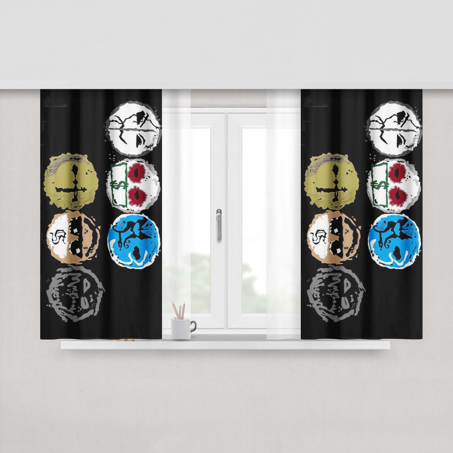 Hollywood Undead Icon Peach Skin Window Curtains