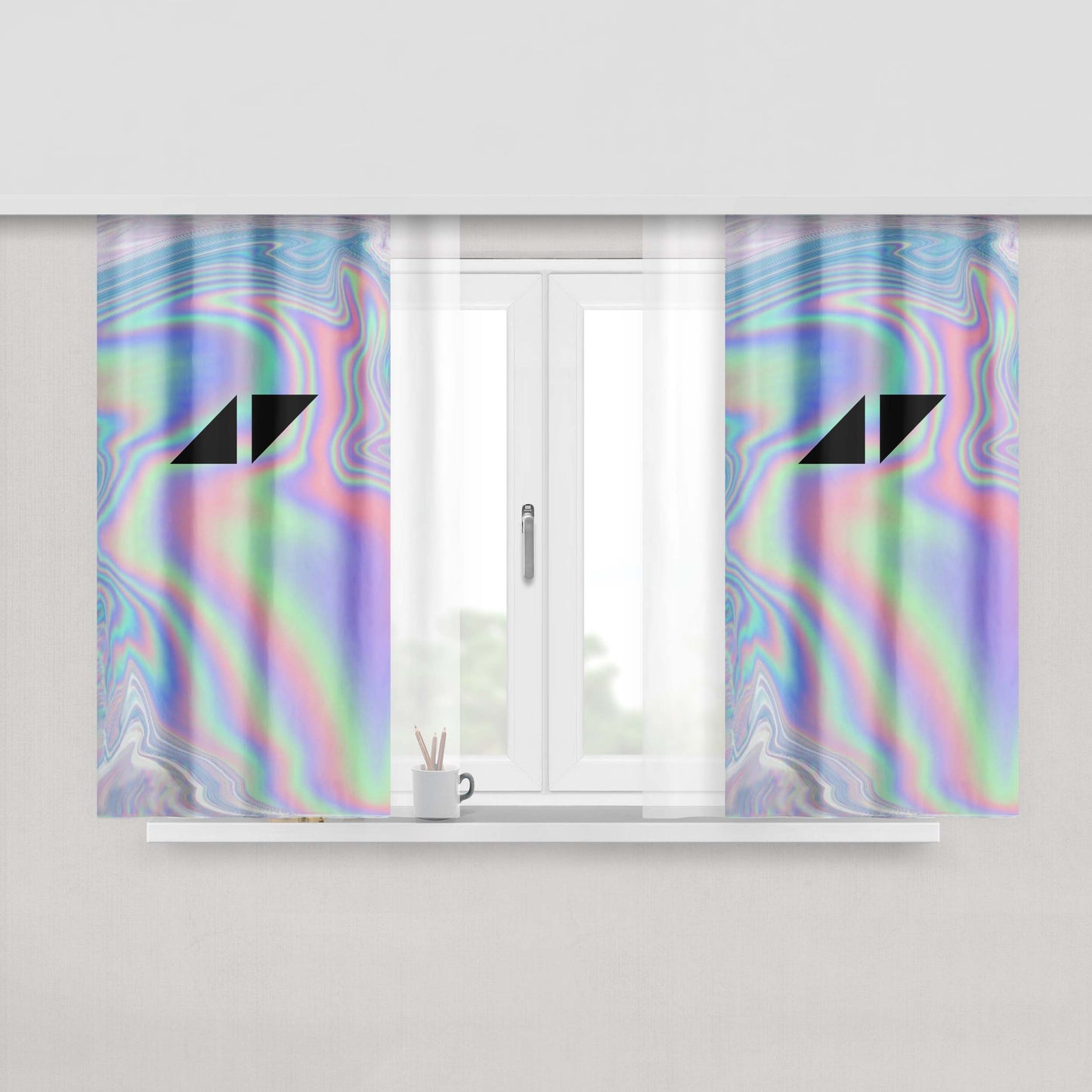 Hologram Holo Avicii Peach Skin Window Curtains