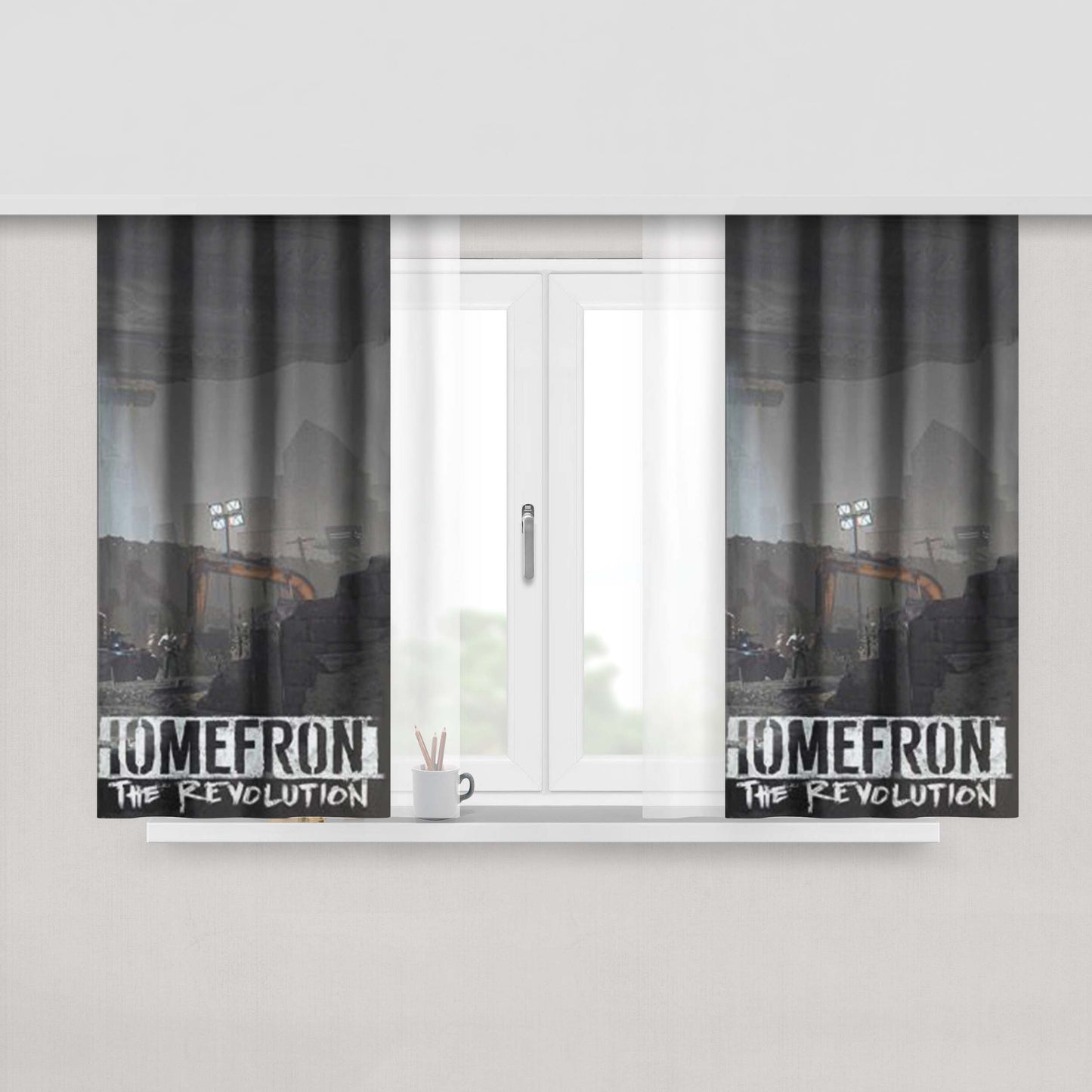 Homefront The Revolution Peach Skin Window Curtains