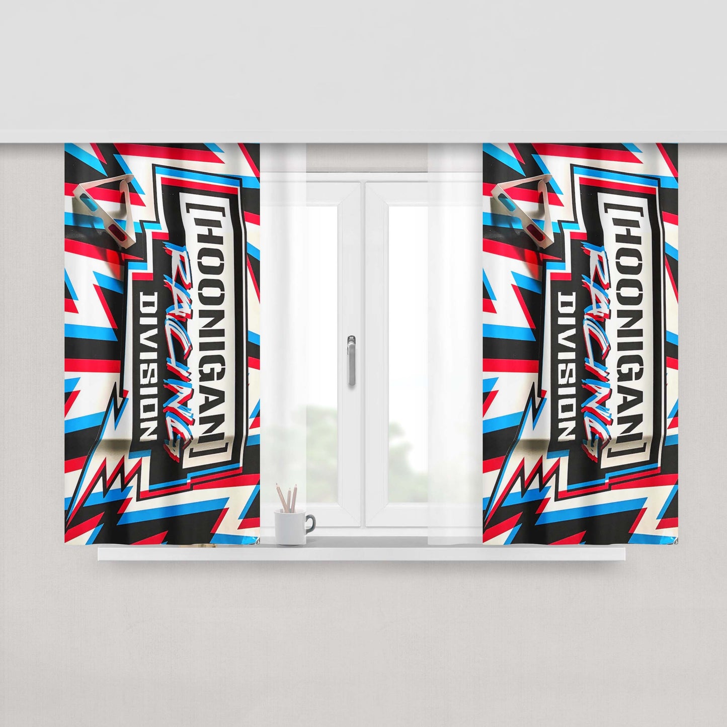 Hoonongan Racing Division Peach Skin Window Curtains