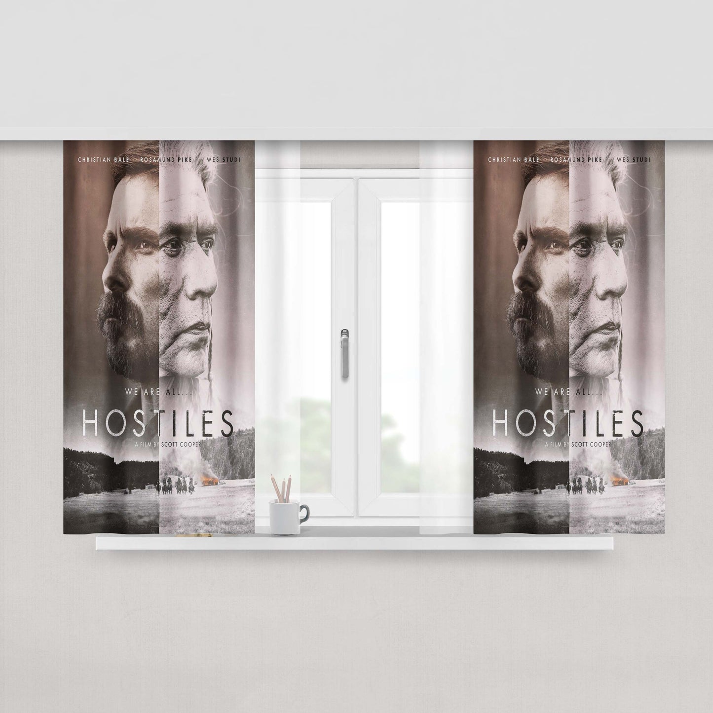 Hostiles Movie Wallpapers Peach Skin Window Curtains
