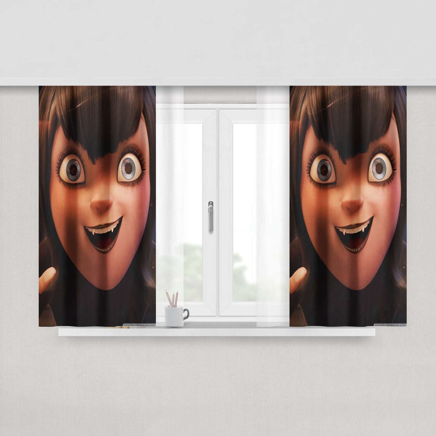 Hotel Transylvania Mavis Peach Skin Window Curtains