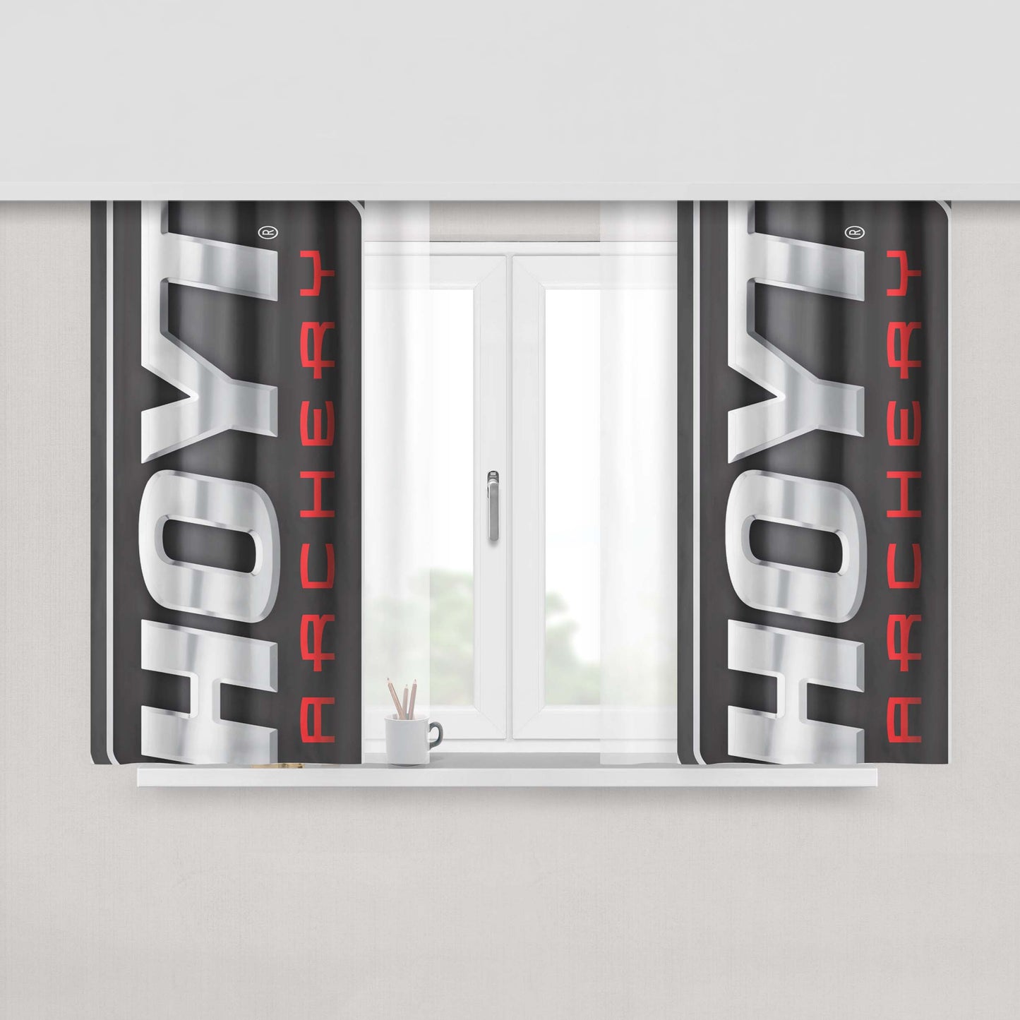 Hoyt Archery Get Serious Peach Skin Window Curtains