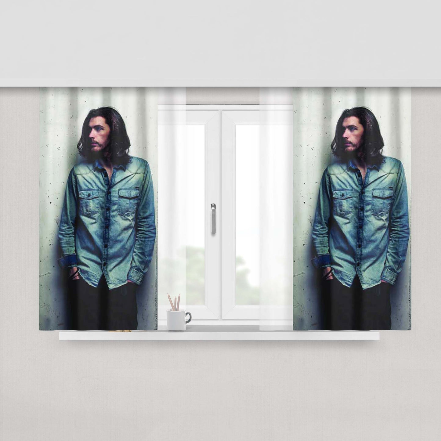 Hozier Peach Skin Window Curtains