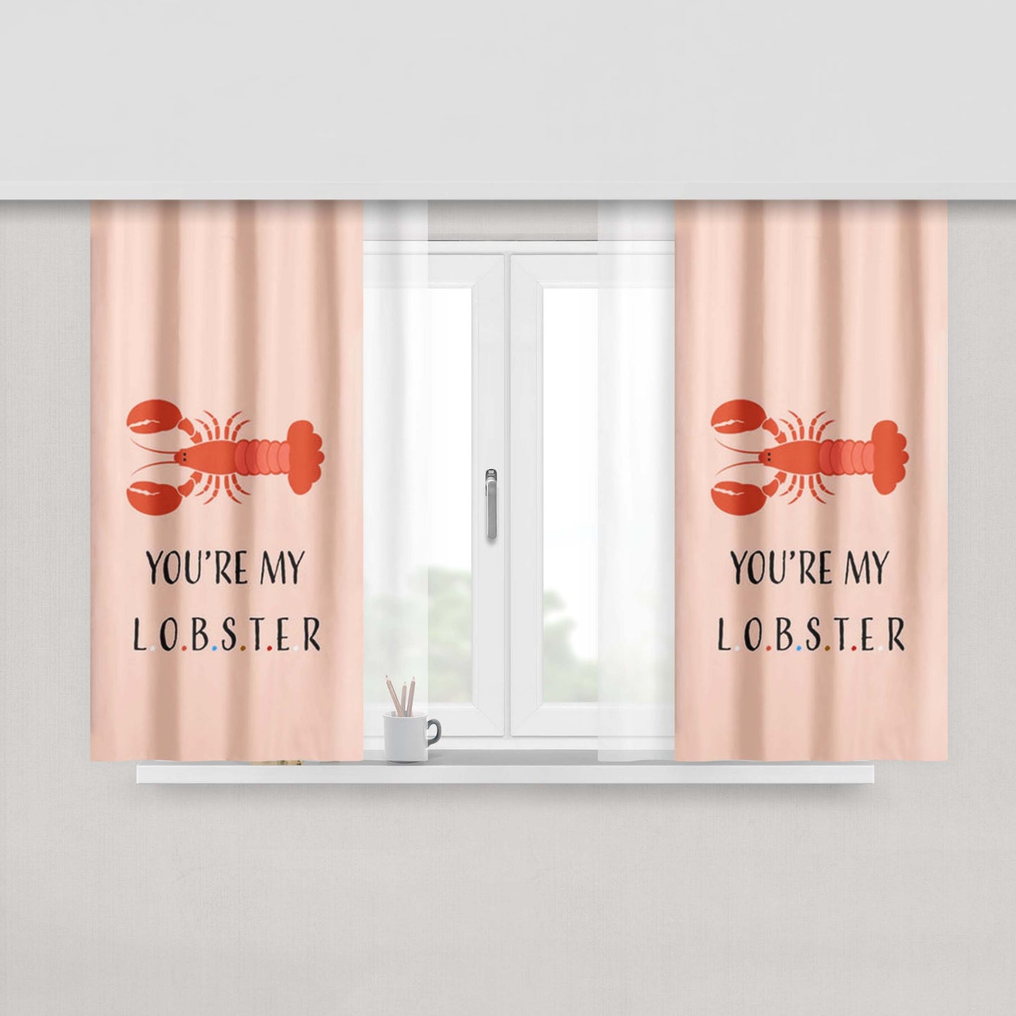 A Monkeys - Pink Window Curtains