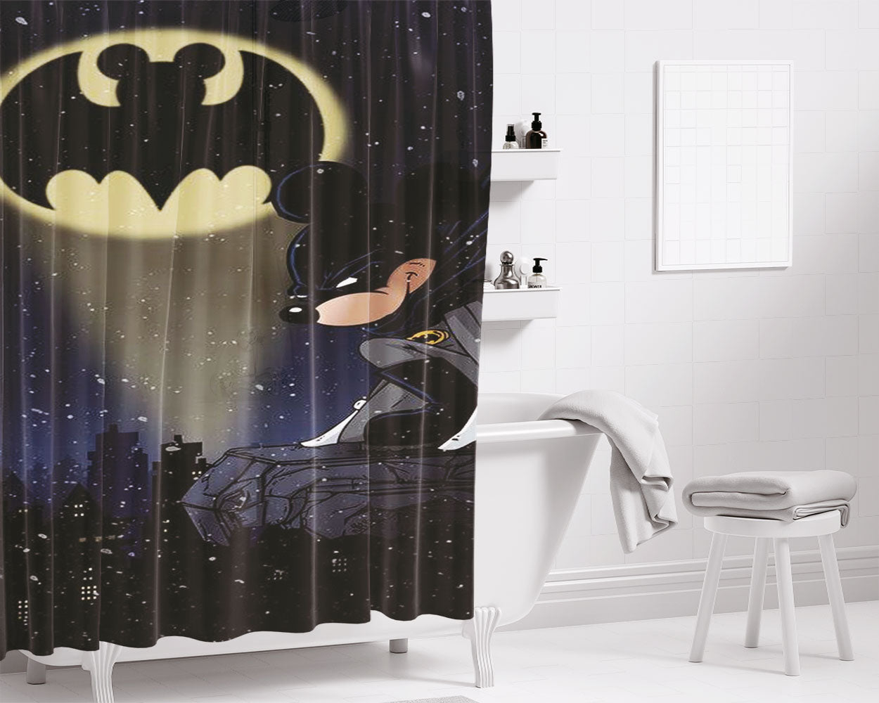 Basketball Miami Heat Bathroom Shower Curtain Fabric Waterproof | 66 X 72 Inch