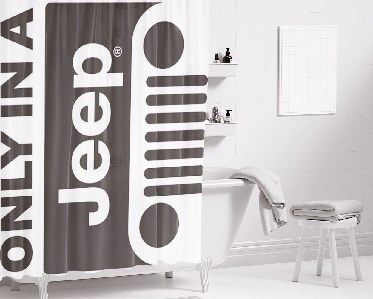 Classic Car Volkswagen Bathroom Shower Curtain Fabric Waterproof | 66 X 72 Inch