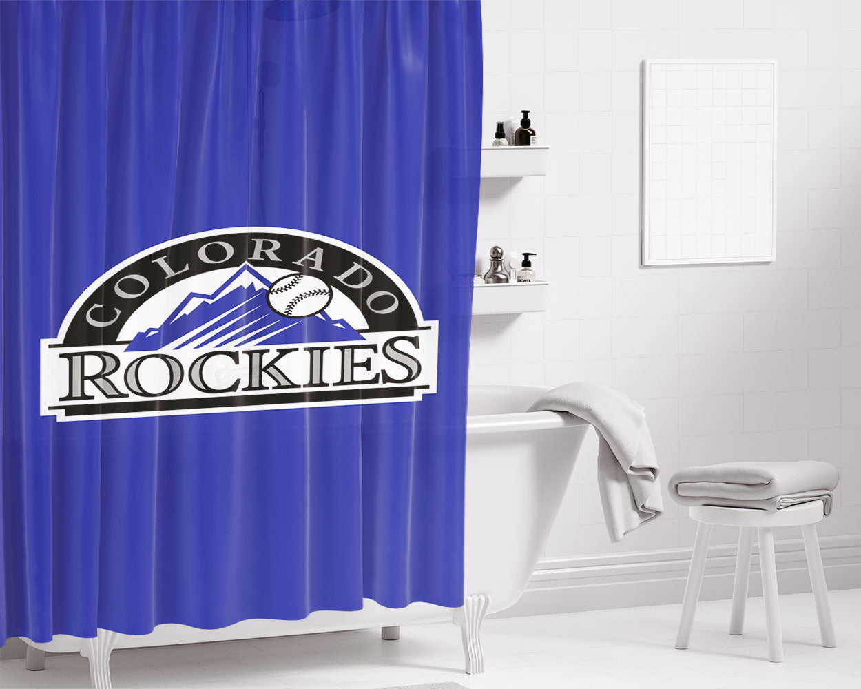 Colorado Rockies 4 Bathroom Shower Curtain Fabric Waterproof | 66 X 72 Inch