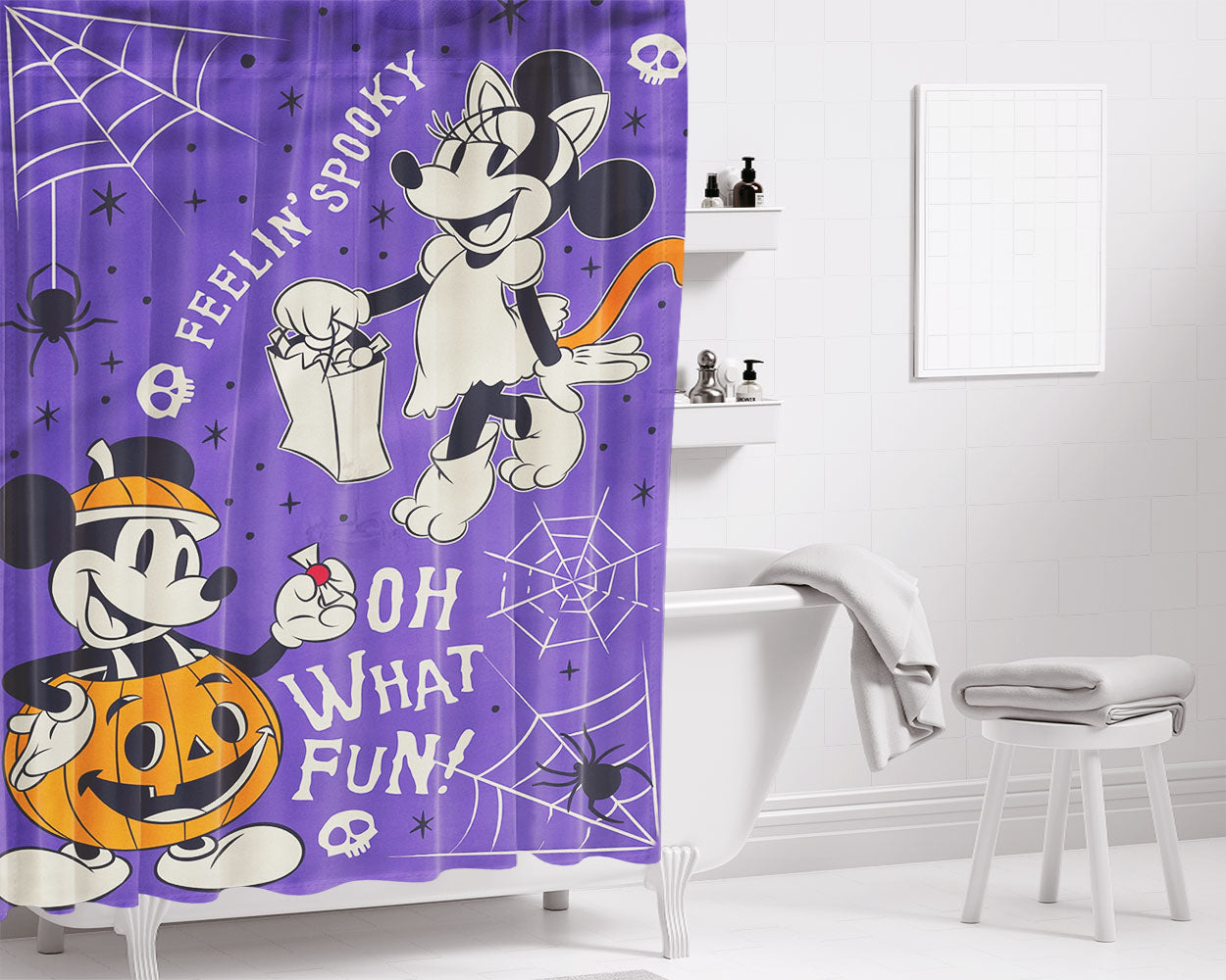 Disney Feeling Lucky St. Patrick'S Day Mickey Bathroom Shower Curtain Fabric Waterproof | 66 X 72 Inch