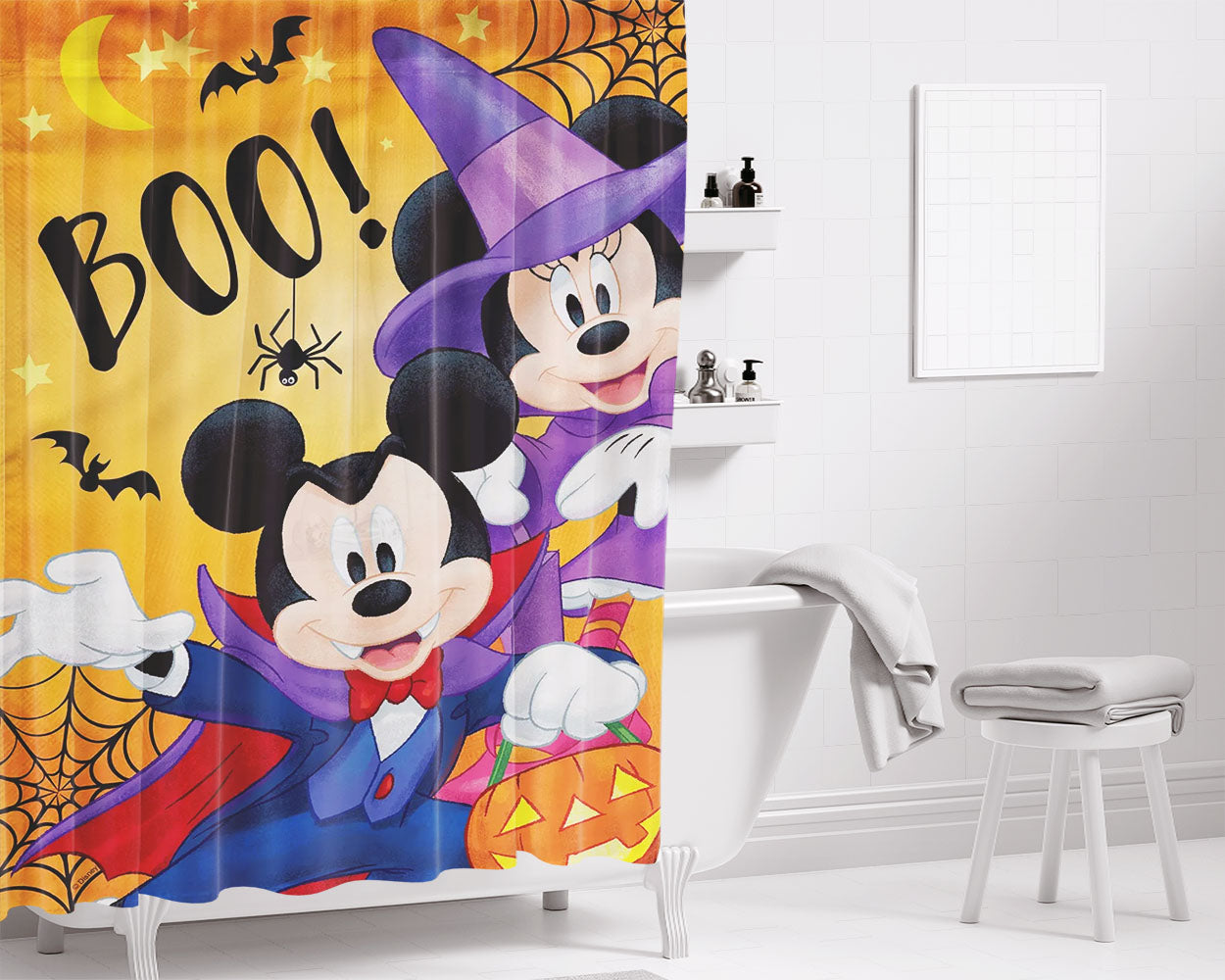 Disney Mickey Luck Of The Irish Bathroom Shower Curtain Fabric Waterproof | 66 X 72 Inch
