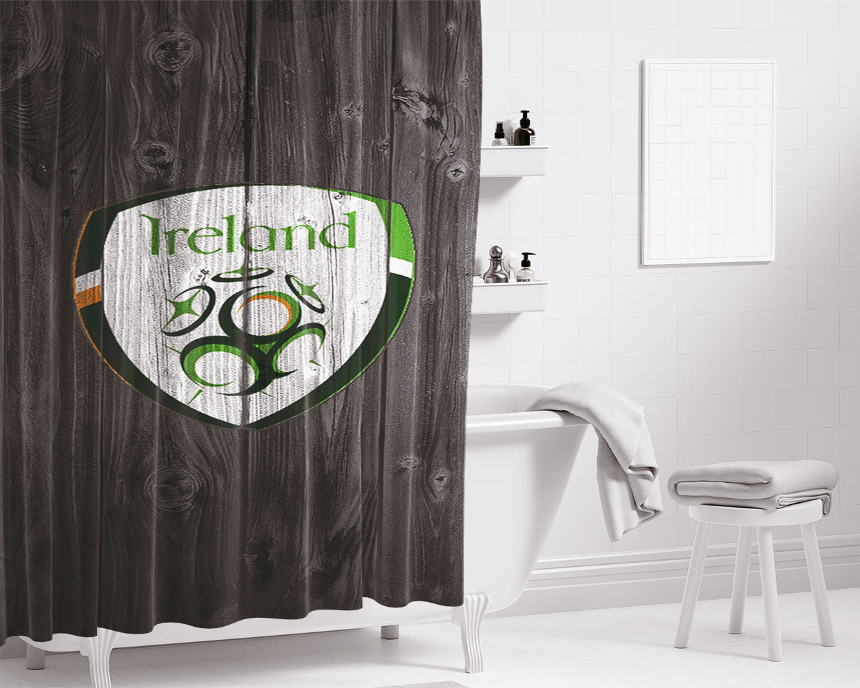 Iphone Nike Wallpaper Bathroom Shower Curtain Fabric Waterproof | 66 X 72 Inch