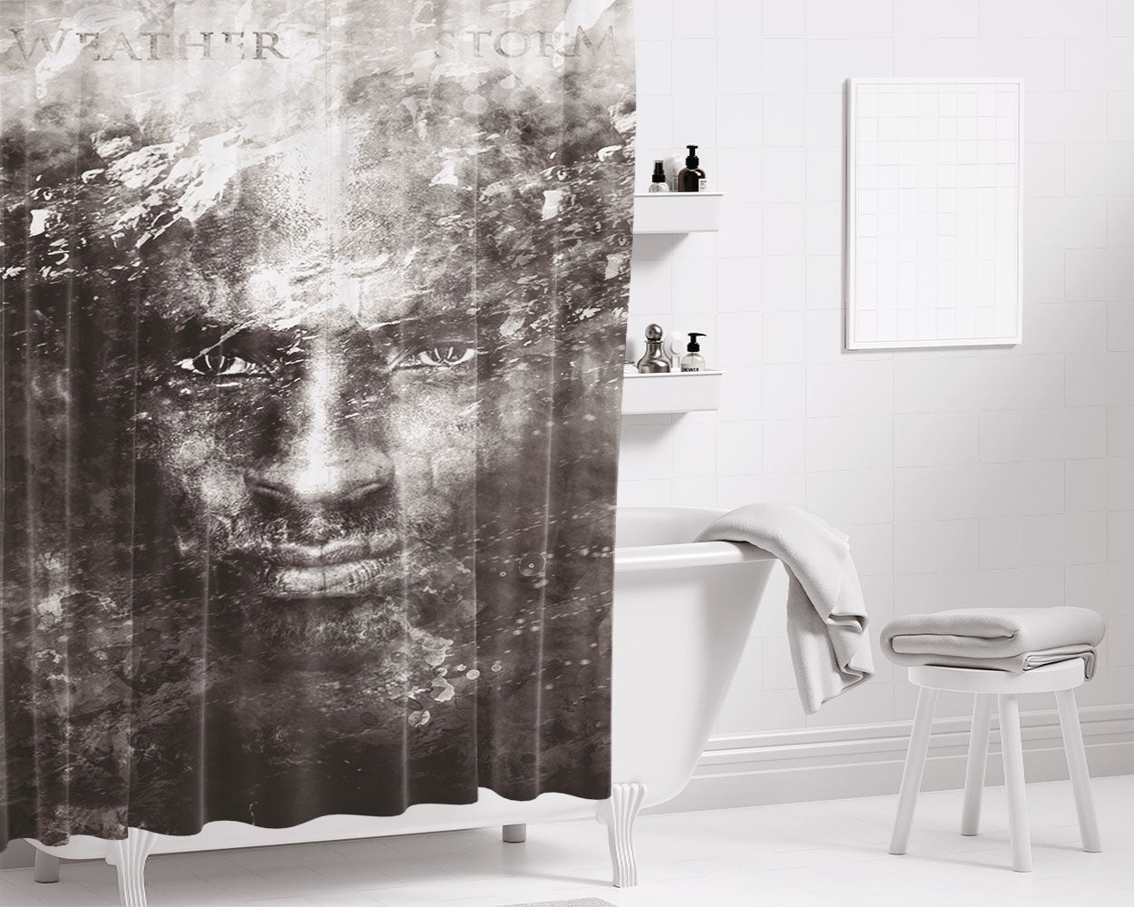 Kobe Bryant Usa Bathroom Shower Curtain Fabric Waterproof | 66 X 72 Inch