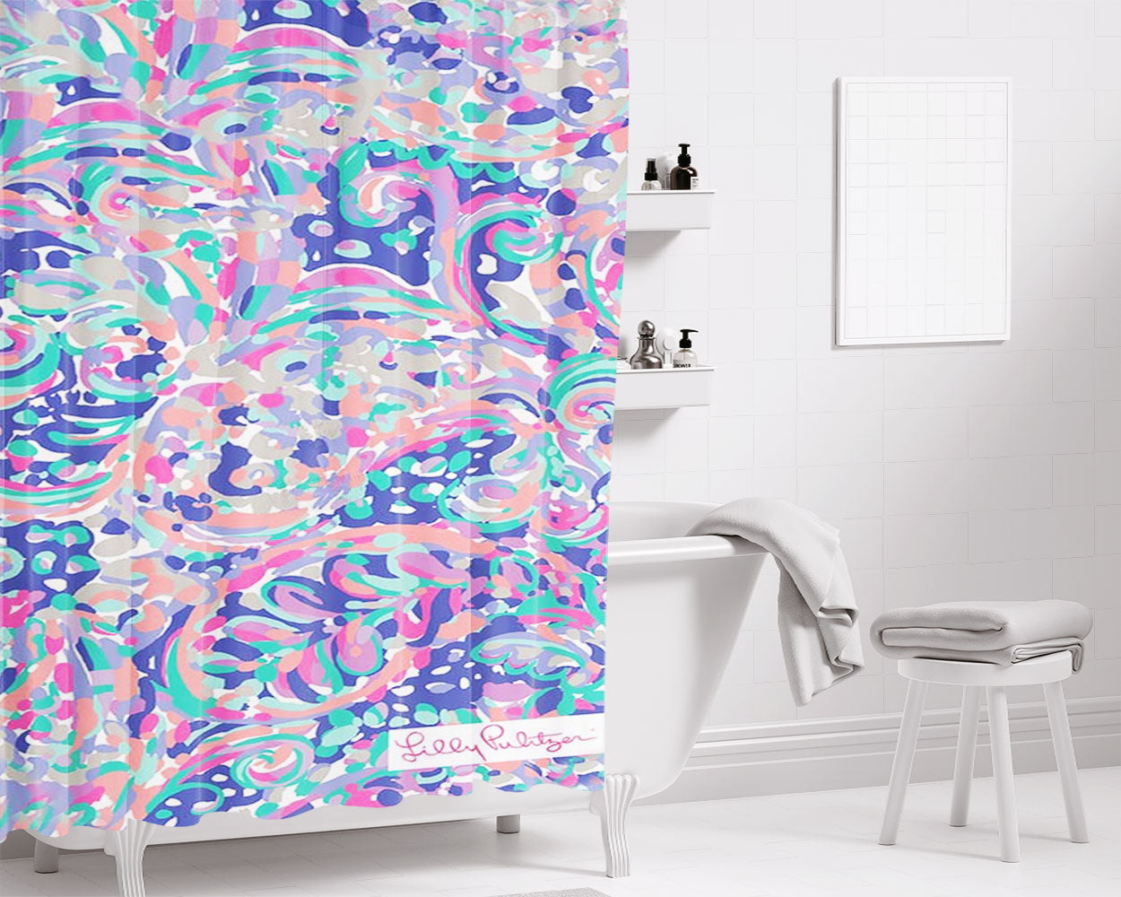 Lil Uzi Christmas Santa Bathroom Shower Curtain Fabric Waterproof | 66 X 72 Inch